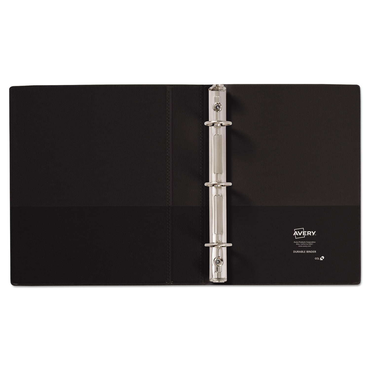 Avery® Mini Size Durable View Binder With Round Rings, 3 Rings, 1" Capacity, 8.5 X 5.5, Black