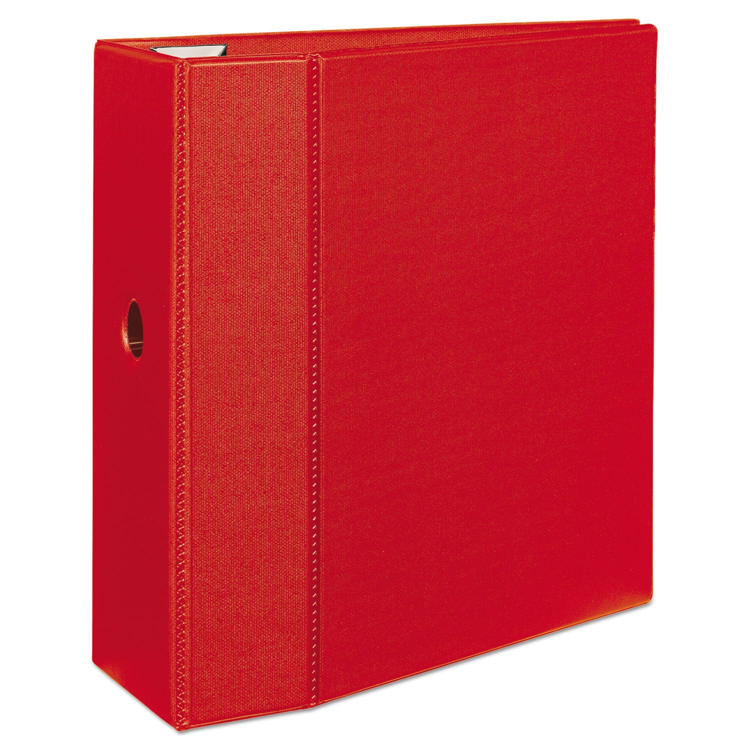 Avery® Heavy-Duty Non-View Binder With Durahinge, Locking One Touch Ezd Rings And Thumb Notch, 3 Rings, 5" Capacity, 11 X 8.5, Red
