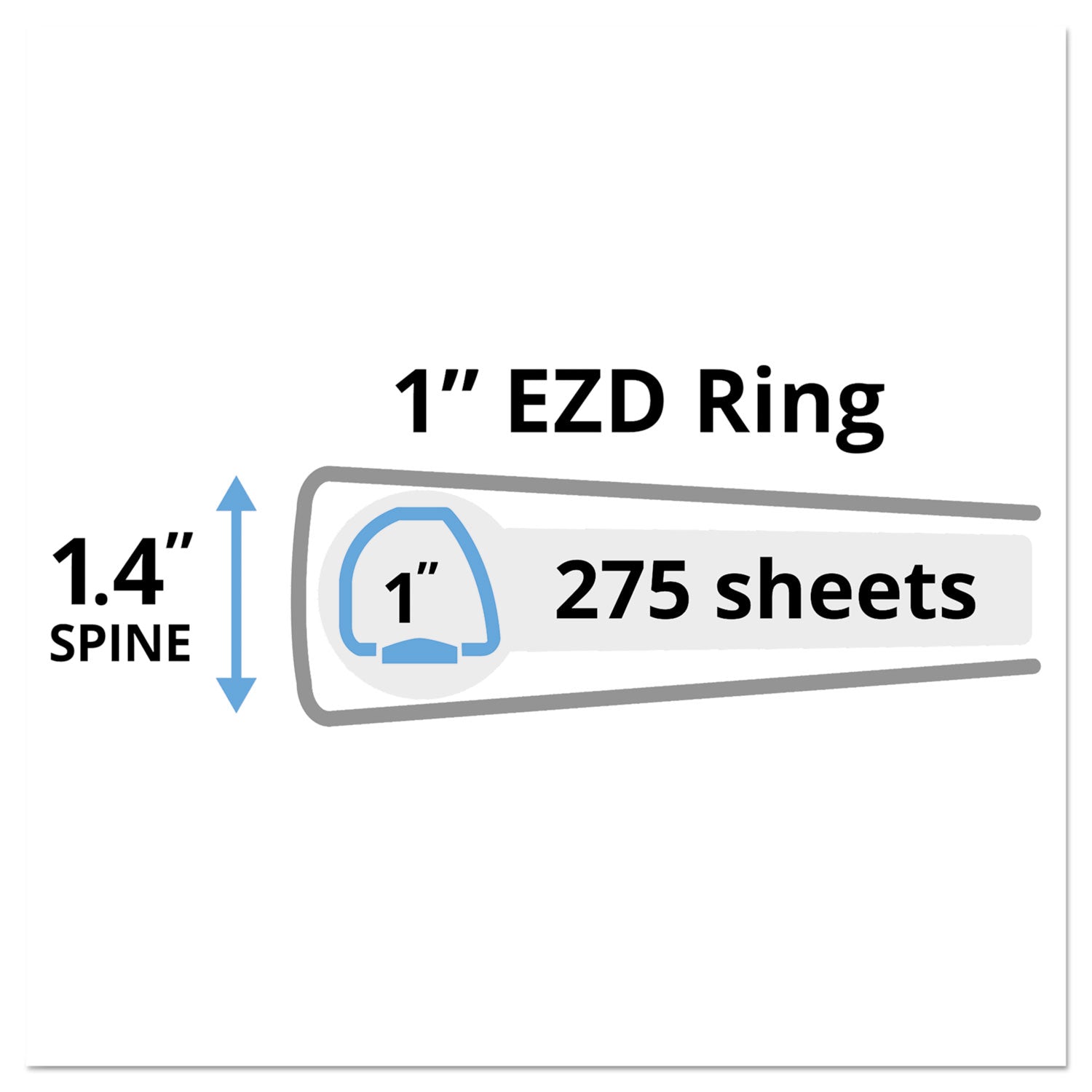 Avery® Durable View Binder With Durahinge And Ezd Rings, 3 Rings, 1" Capacity, 11 X 8.5, Black, (9300)