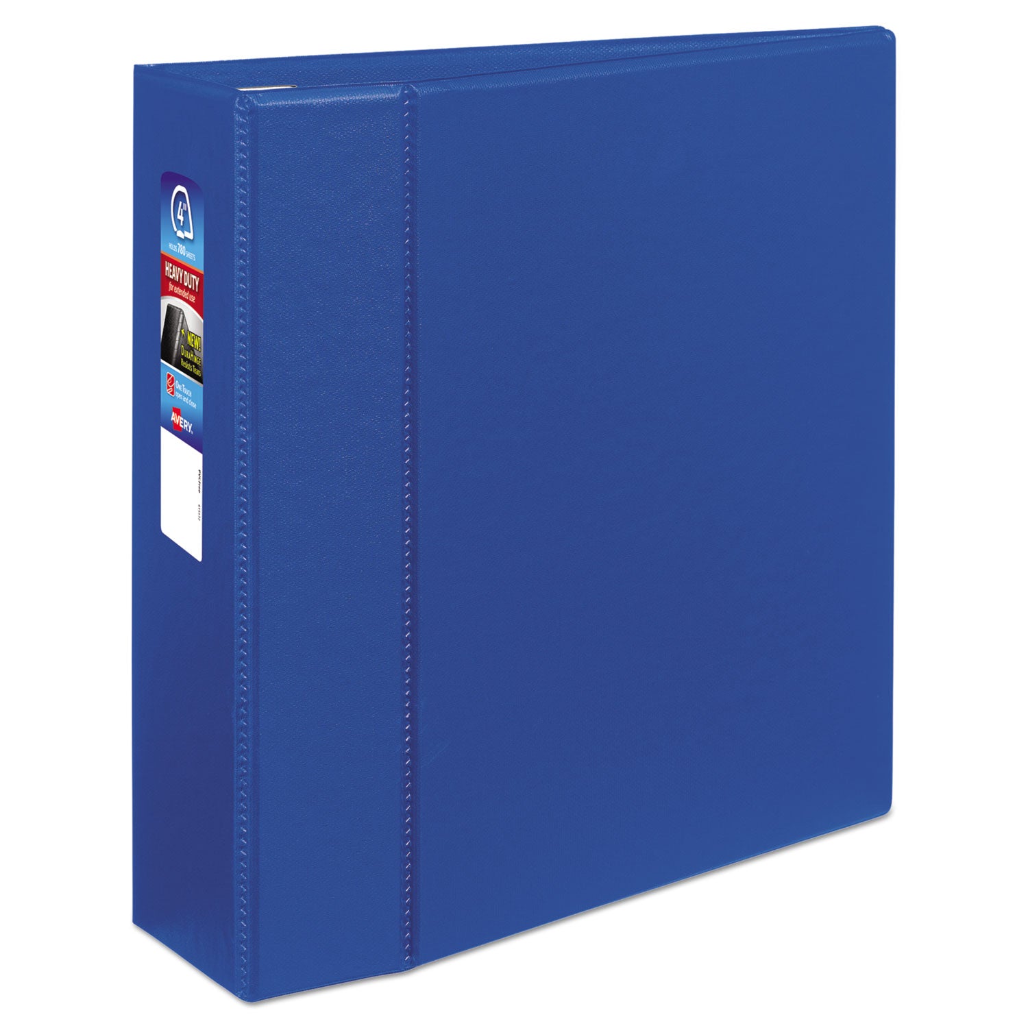 Avery® Heavy-Duty Non-View Binder With Durahinge And Locking One Touch Ezd Rings, 3 Rings, 4" Capacity, 11 X 8.5, Blue