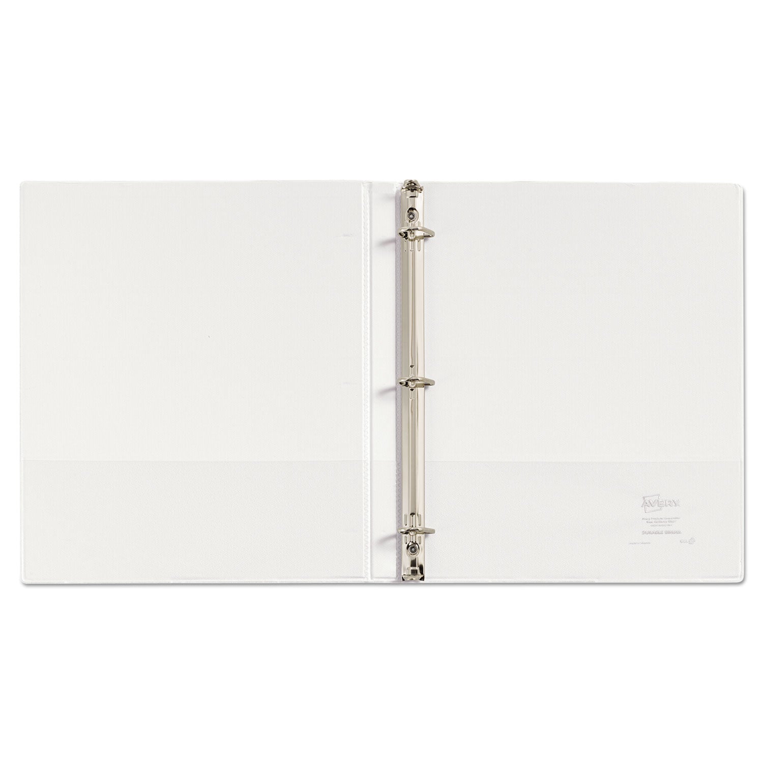 Avery® Durable View Binder With Durahinge And Slant Rings, 3 Rings, 0.5" Capacity, 11 X 8.5, White