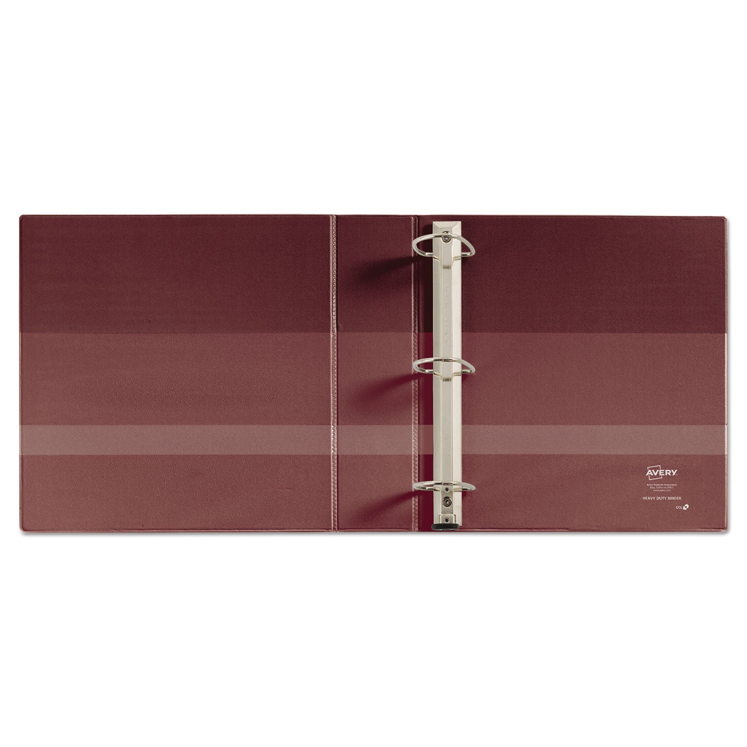 Avery® Heavy-Duty Non-View Binder With Durahinge And Locking One Touch Ezd Rings, 3 Rings, 4" Capacity, 11 X 8.5, Maroon