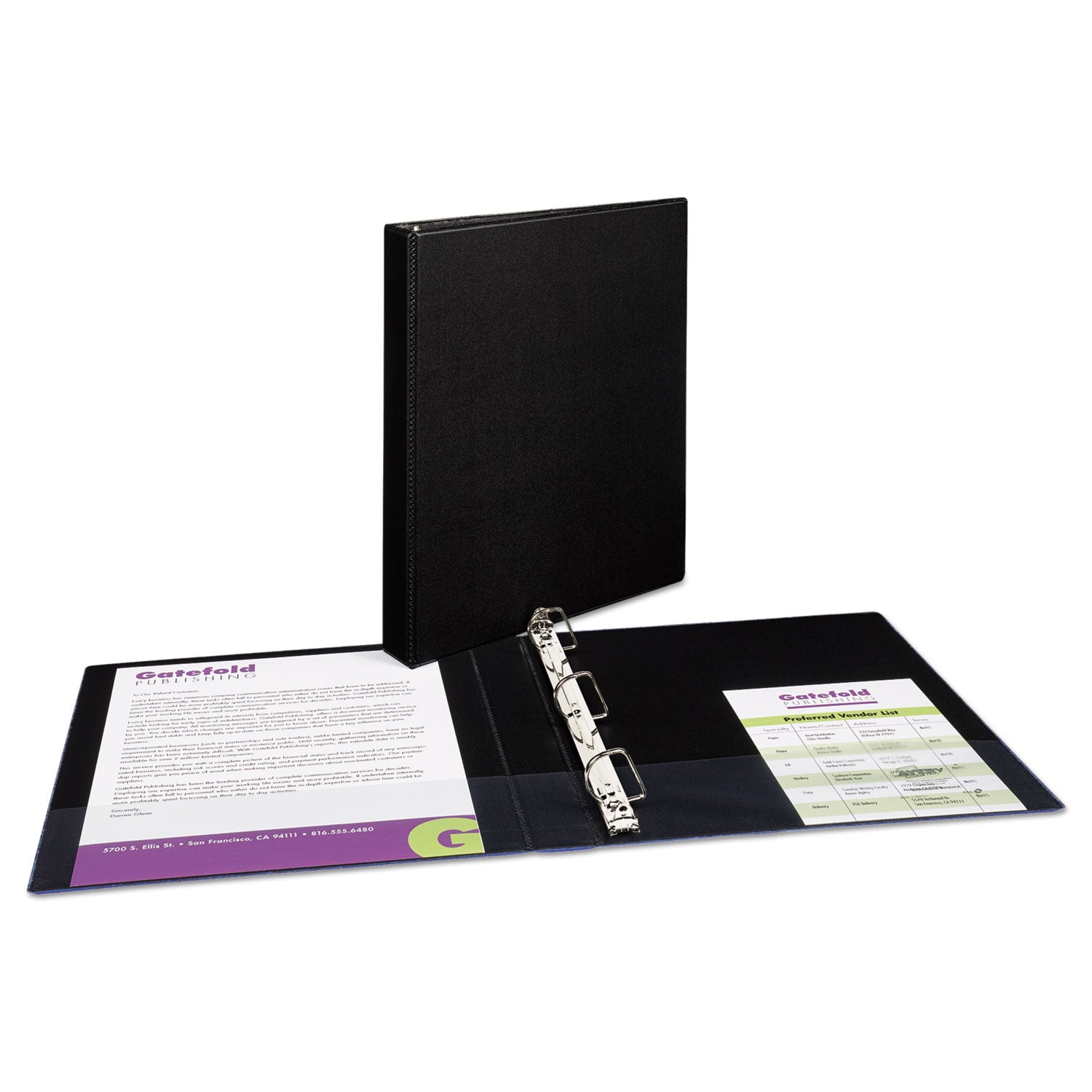 Avery® Durable Non-View Binder With Durahinge And Slant Rings, 3 Rings, 1" Capacity, 11 X 8.5, Black