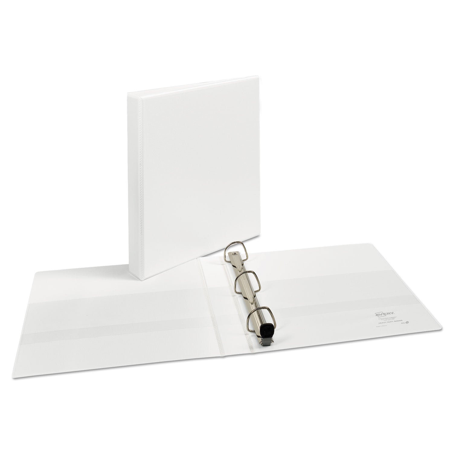 Avery® Heavy-Duty View Binder With Durahinge And One Touch Ezd Rings, 3 Rings, 1" Capacity, 11 X 8.5, White