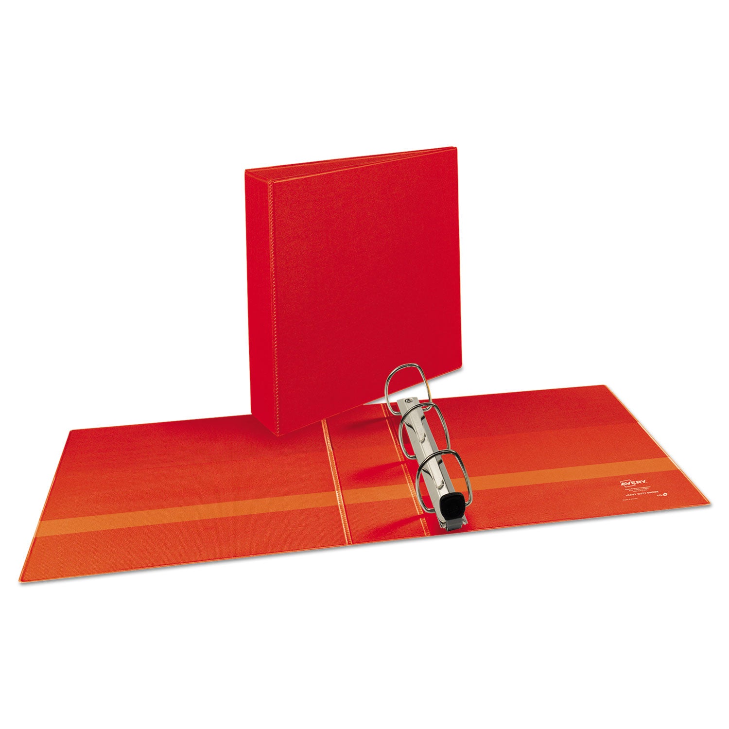 Avery® Heavy-Duty View Binder With Durahinge And One Touch Ezd Rings, 3 Rings, 2" Capacity, 11 X 8.5, Red