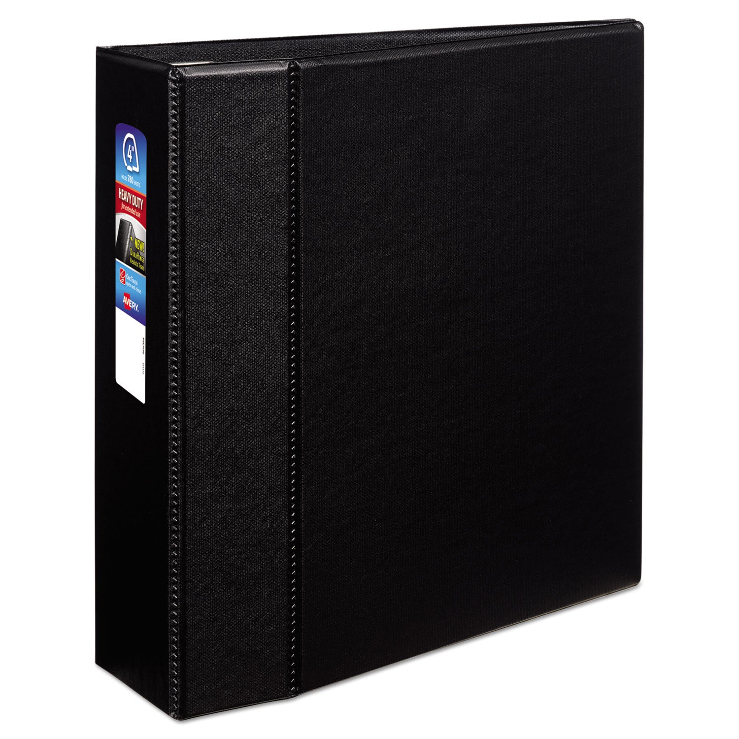Avery® Heavy-Duty Non-View Binder With Durahinge And Locking One Touch Ezd Rings, 3 Rings, 4" Capacity, 11 X 8.5, Black