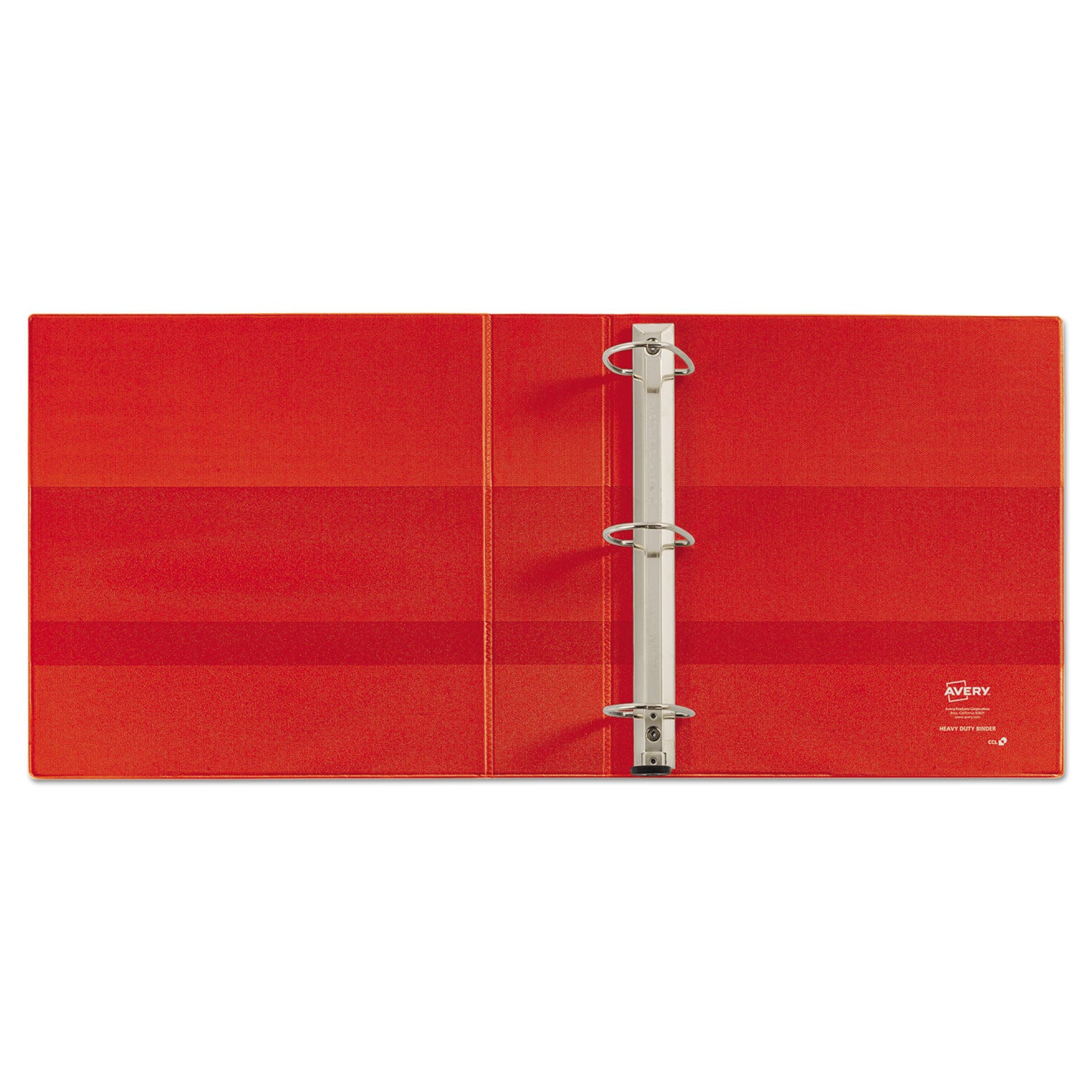 Avery® Heavy-Duty Non-View Binder With Durahinge And Locking One Touch Ezd Rings, 3 Rings, 4" Capacity, 11 X 8.5, Red