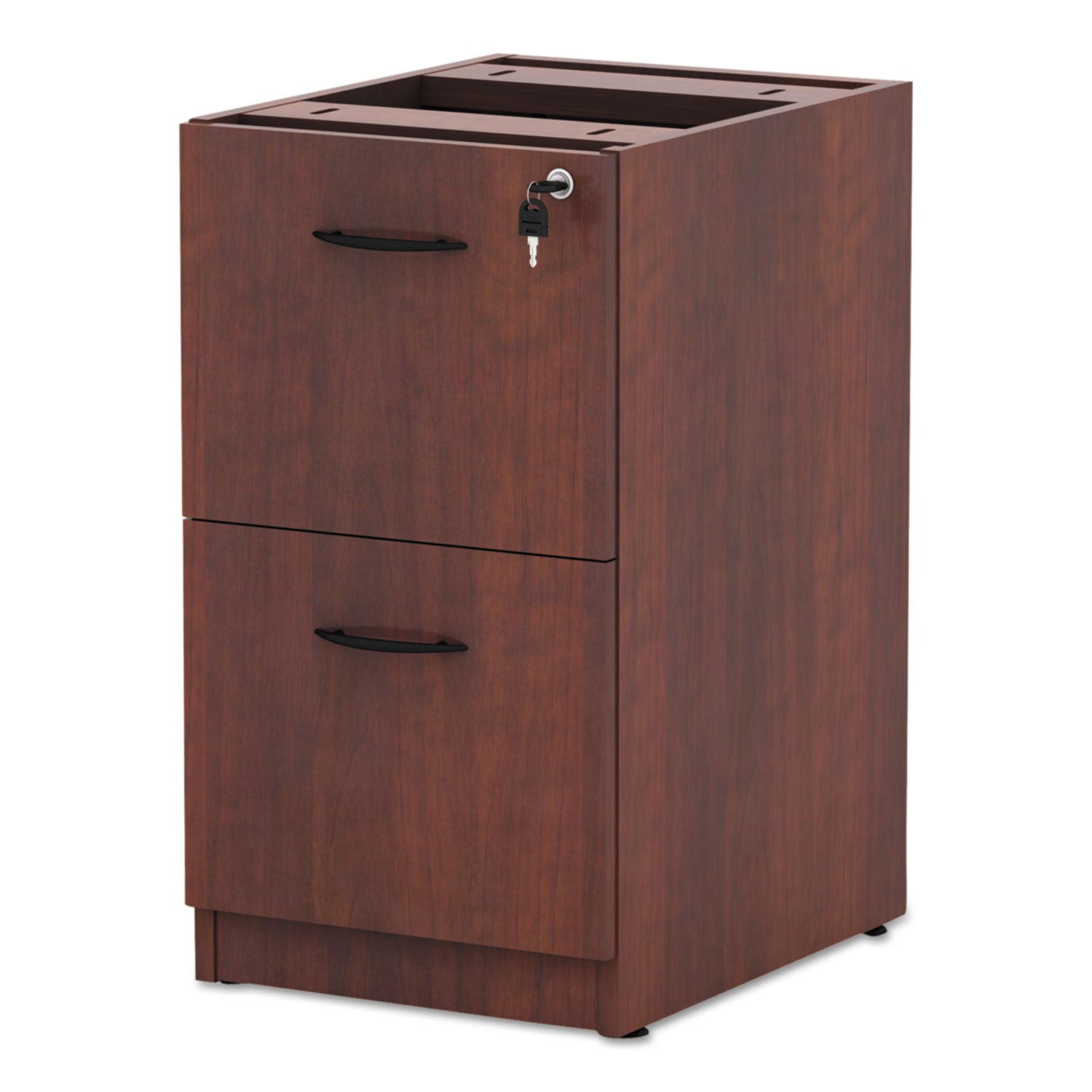 Alera® Alera Valencia Series Full Pedestal File, Left/right, 2 Legal/letter-Size File Drawers, Medium Cherry, 15.63" X 20.5" X 28.5"