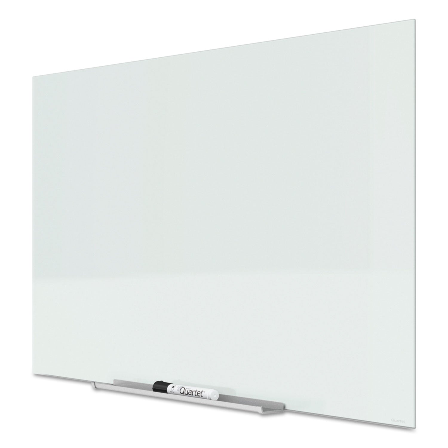 Quartet® InvisaMount Magnetic Glass Marker Board, 85" x 48", White Surface