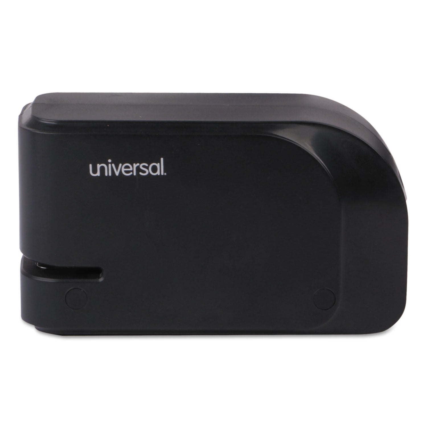 Universal® Half-Strip Electric Stapler With Staple Channel Release Button, 20-Sheet Capacity, Black