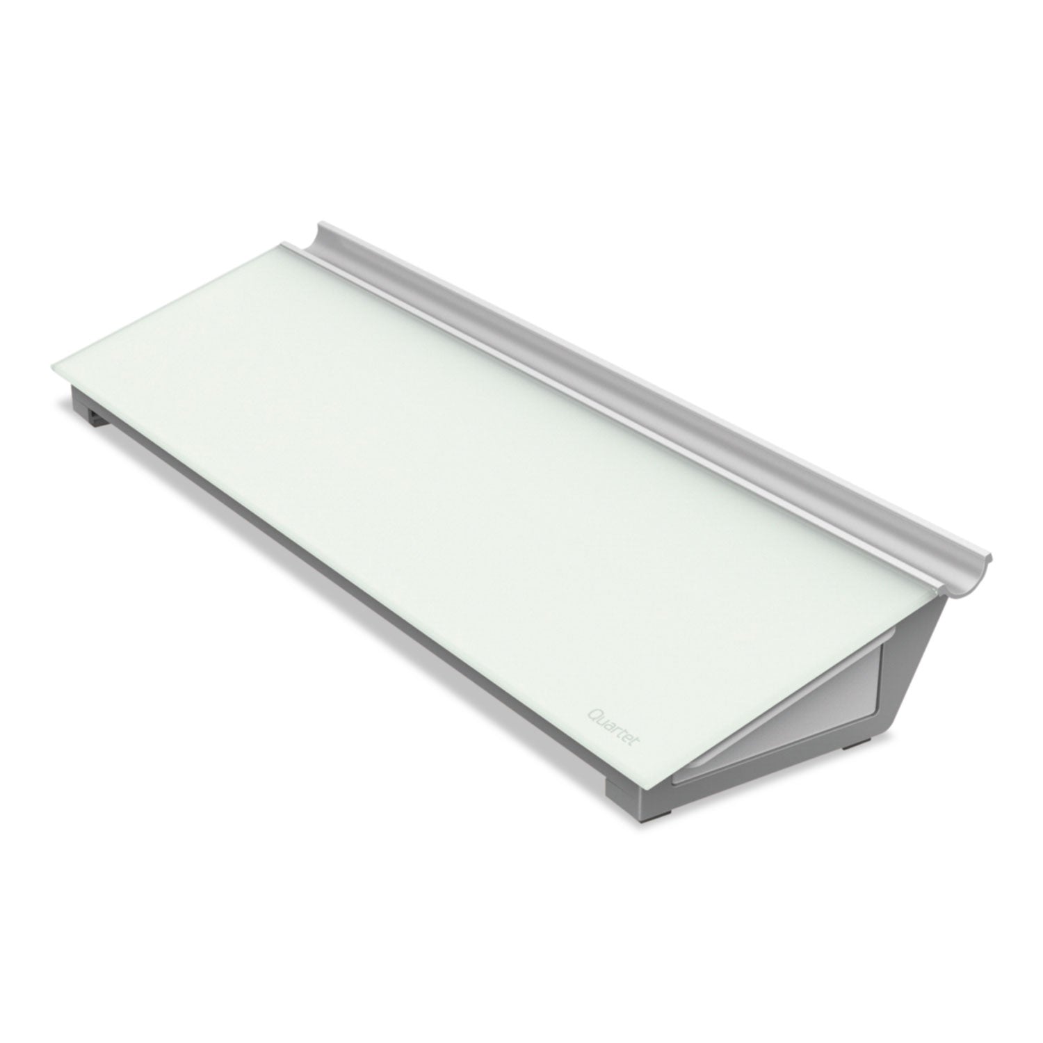 Quartet® Glass Dry Erase Desktop Computer Pad, 18" x 6", White Surface