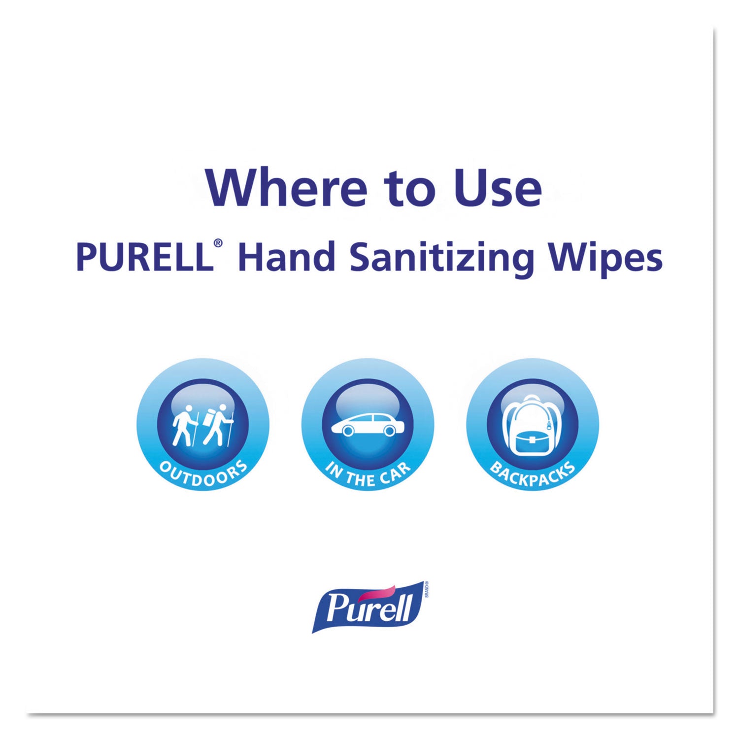 PURELL® Sanitizing Hand Wipes, Individually Wrapped, 5 x 7, Unscented, White, 100/Box