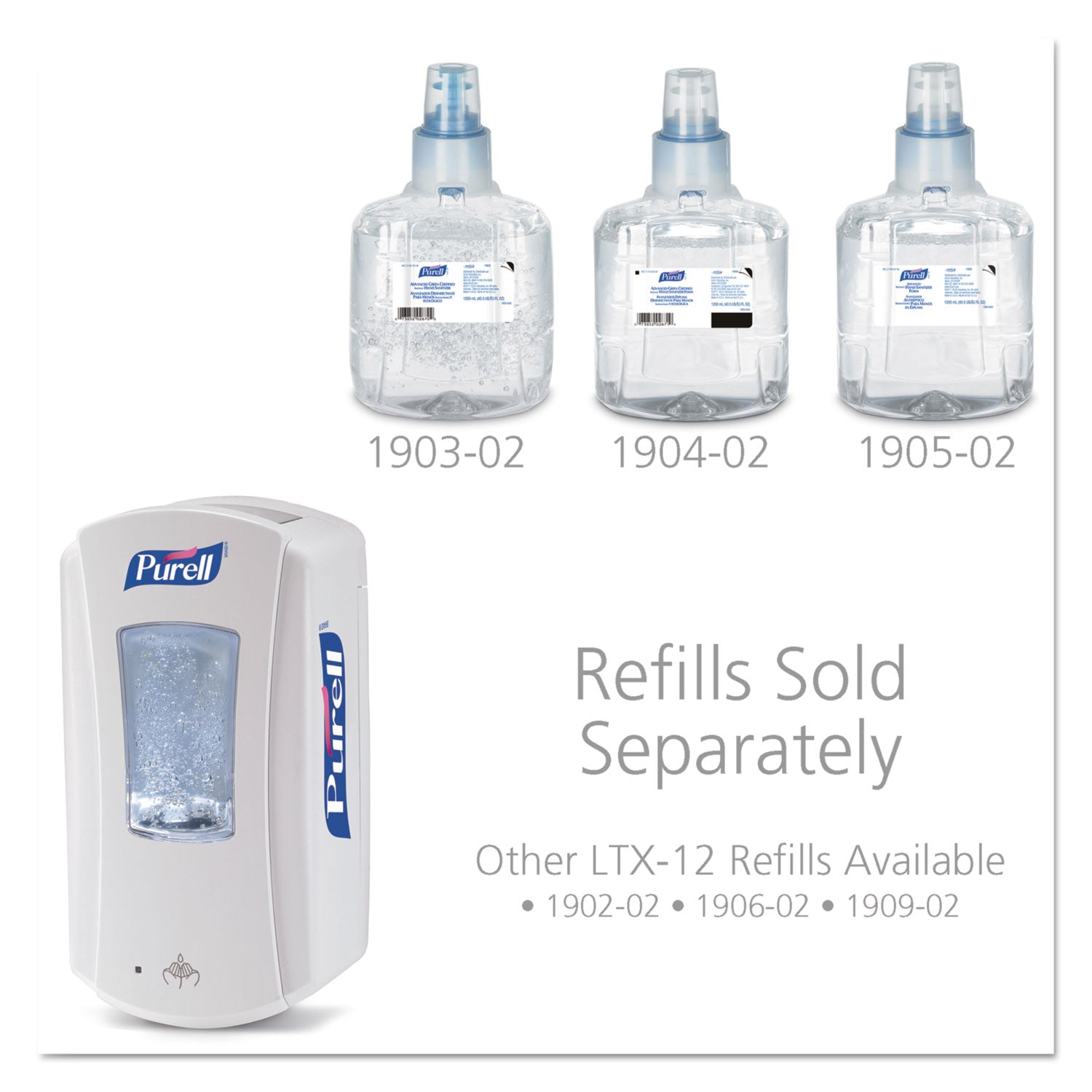 PURELL® Ltx-12 Touch-Free Dispenser, 1,200 Ml, 5.75 X 4 X 10.5, White