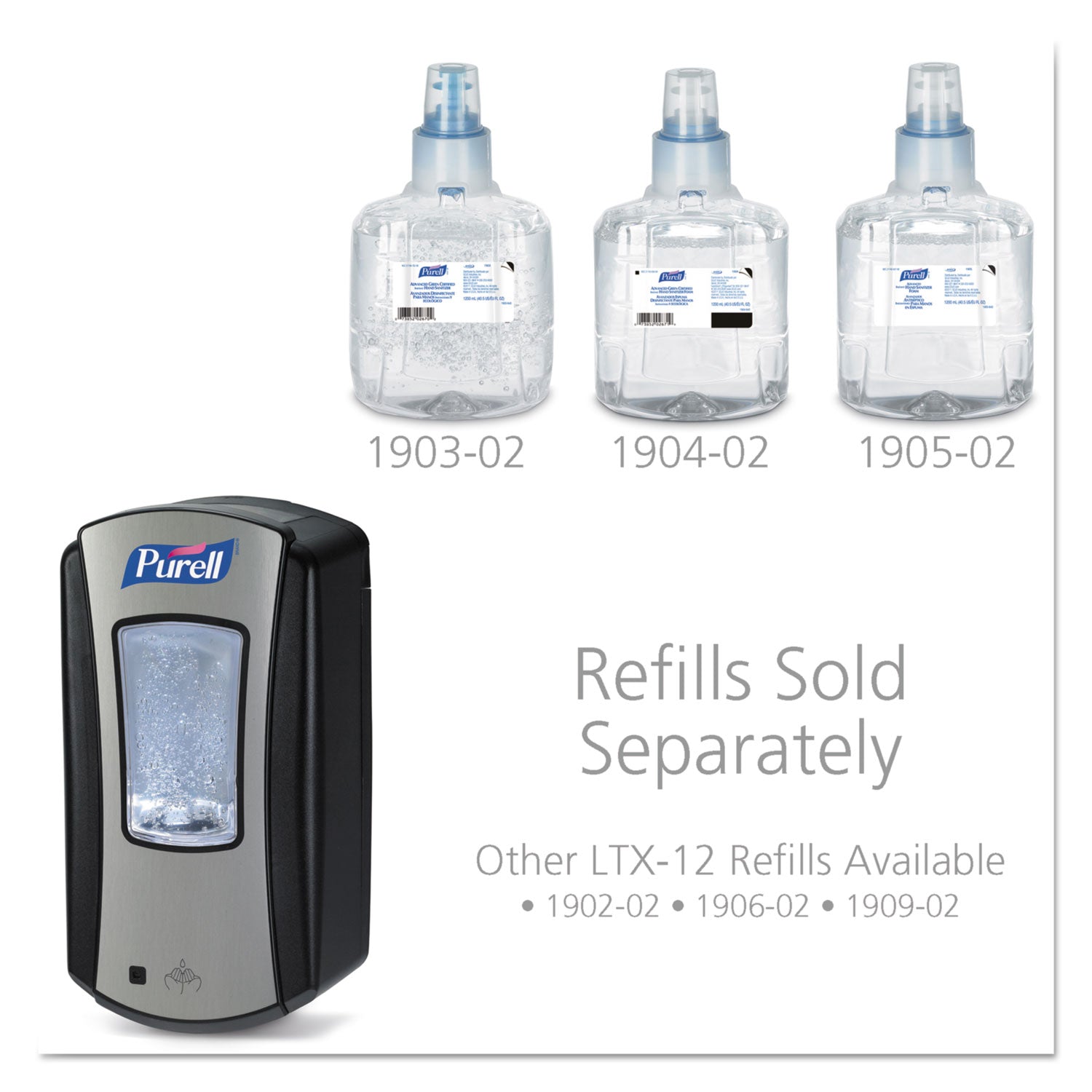 PURELL® Ltx-12 Touch-Free Dispenser, 1,200 Ml, 5.75 X 4 X 10.5, Black