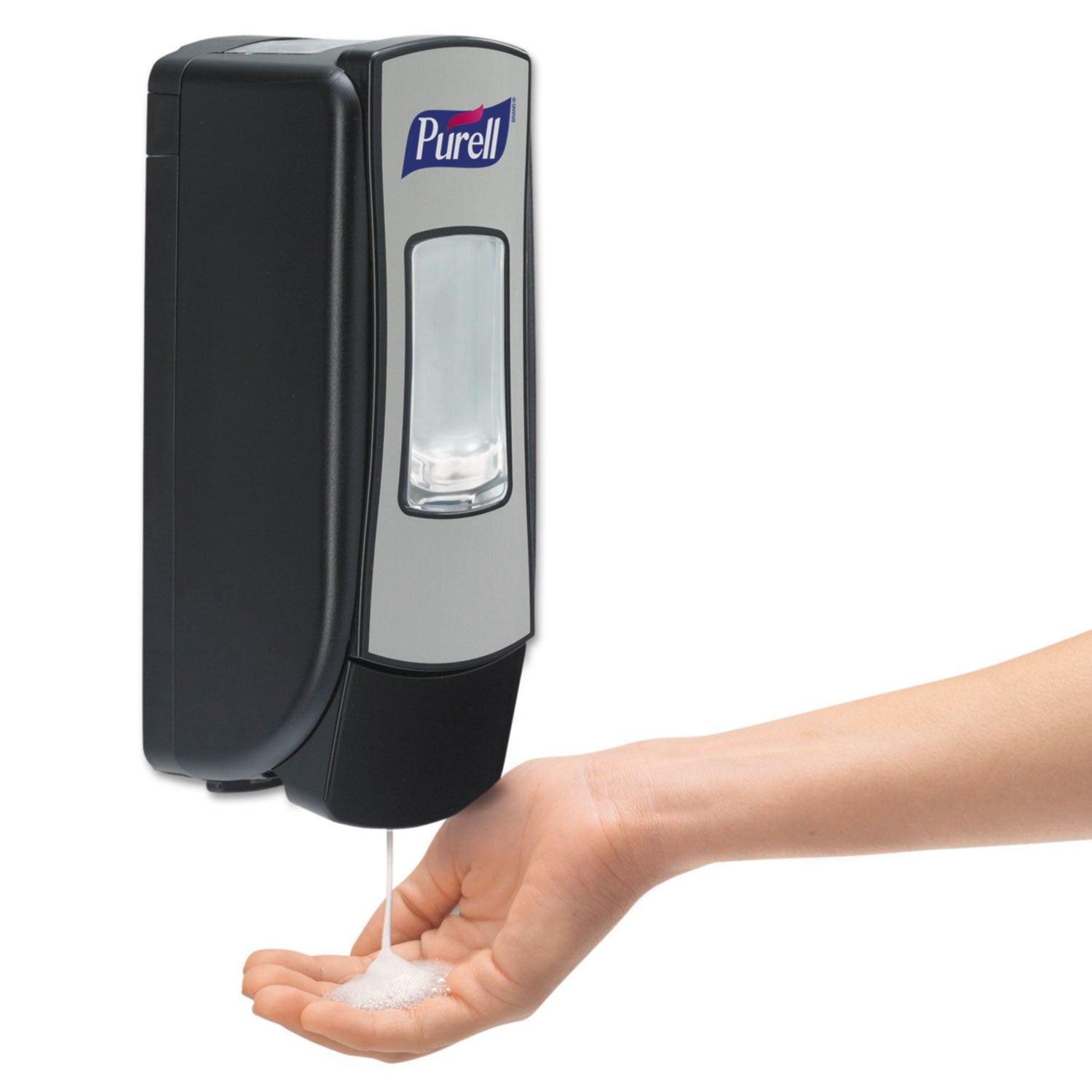 PURELL® Adx-7 Dispenser, 700 Ml, 3.75 X 3.5 X 9.75, Chrome/Black