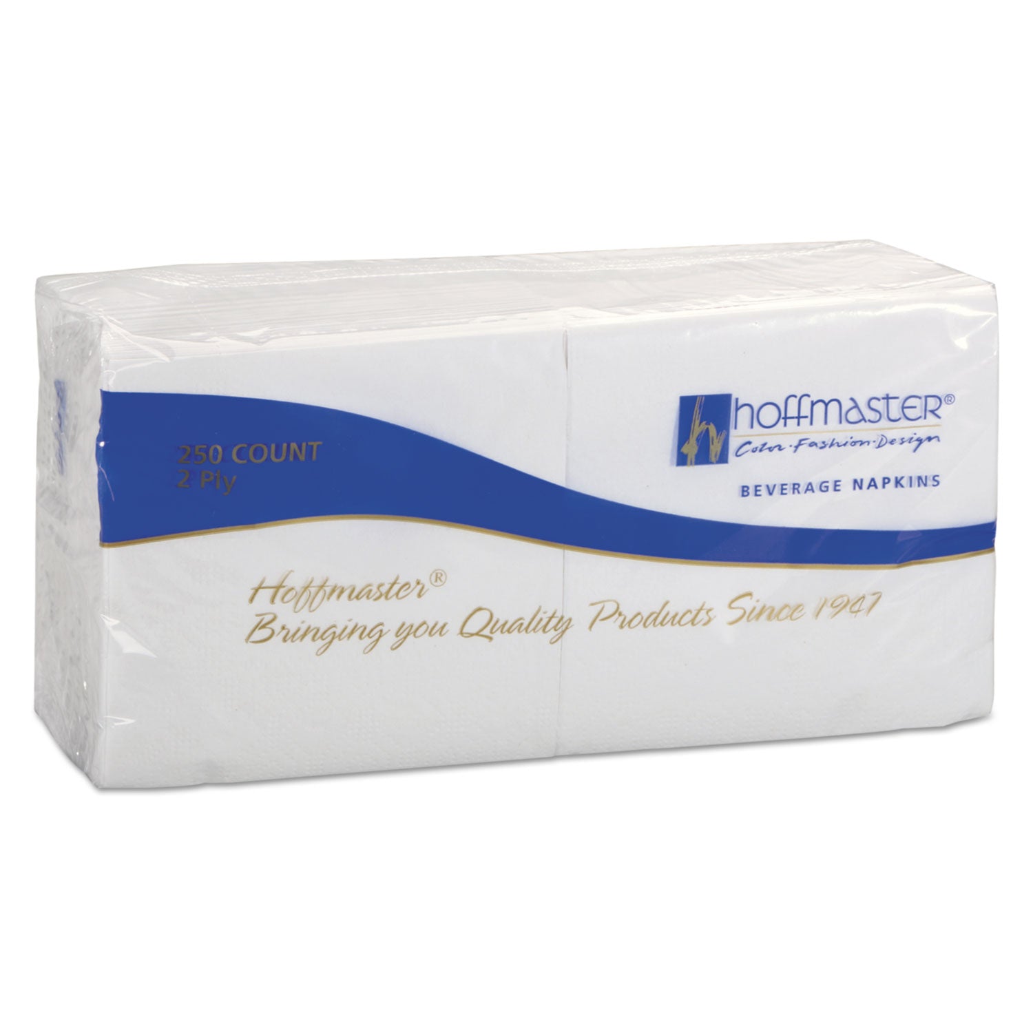Hoffmaster® Beverage Napkins, 2-Ply 9 1/2 X 9 1/2, White, Embossed, 1000/carton