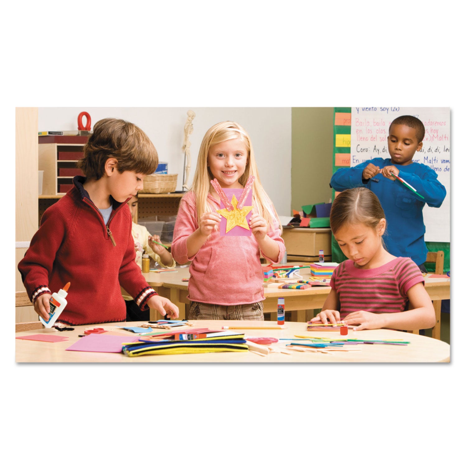 Elmer's® Disappearing Glue Stick, 0.77 Oz, Applies White, Dries Clear, 12/pack