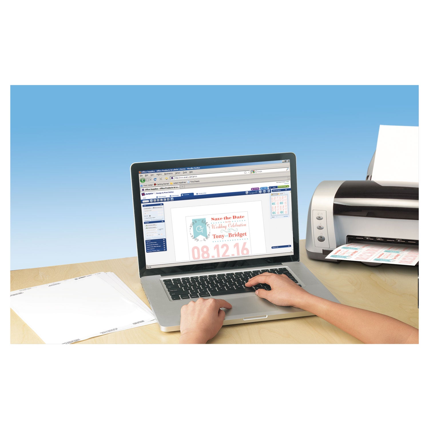 Avery® Printable Postcards, Inkjet, 80 lb, 4.25 x 5.5, Matte White, 200 Cards, 4 Cards/Sheet, 50 Sheets/Box