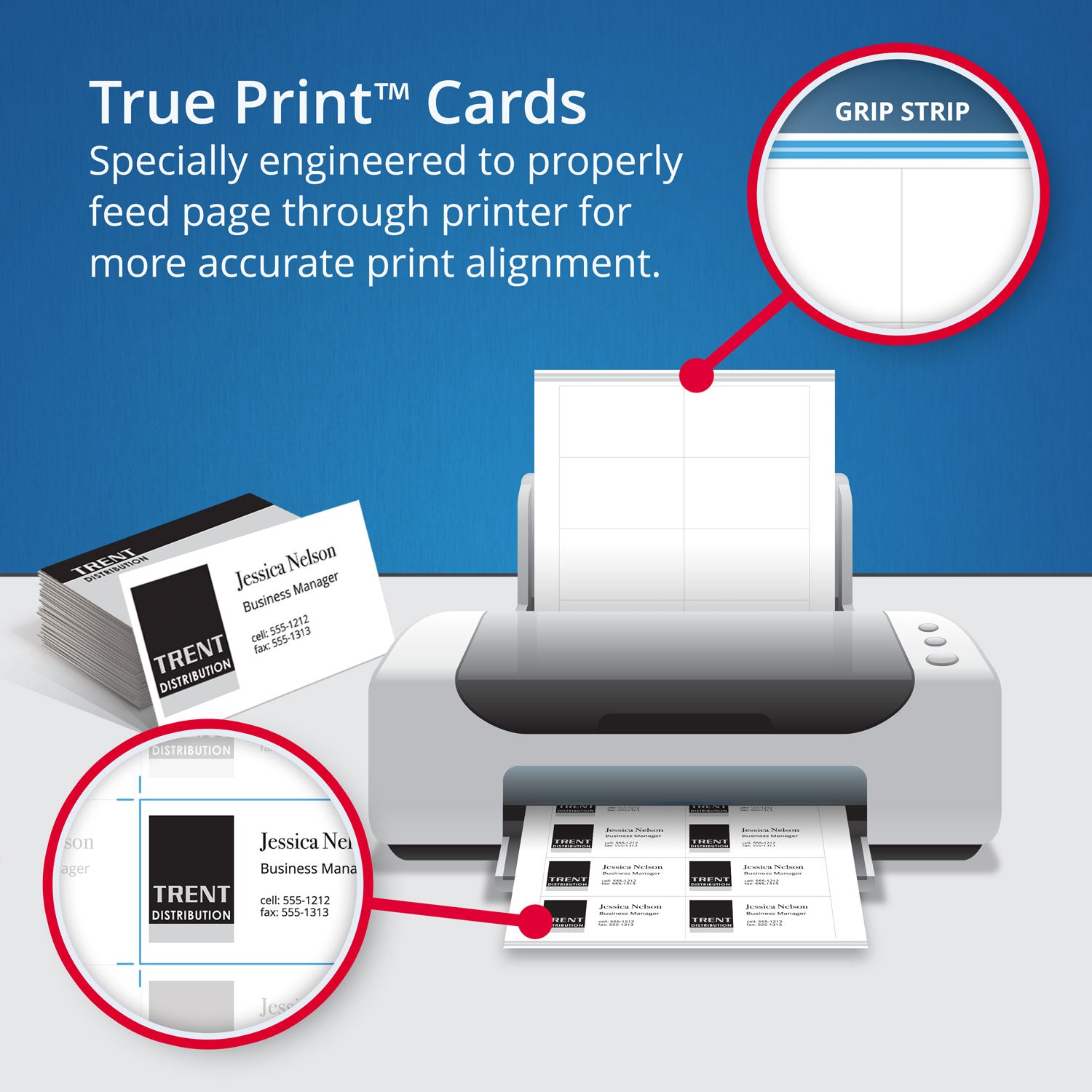 Avery® True Print Clean Edge Business Cards, Inkjet, 2 X 3.5, Ivory, 200 Cards, 10 Cards Sheet, 20 Sheets/pack