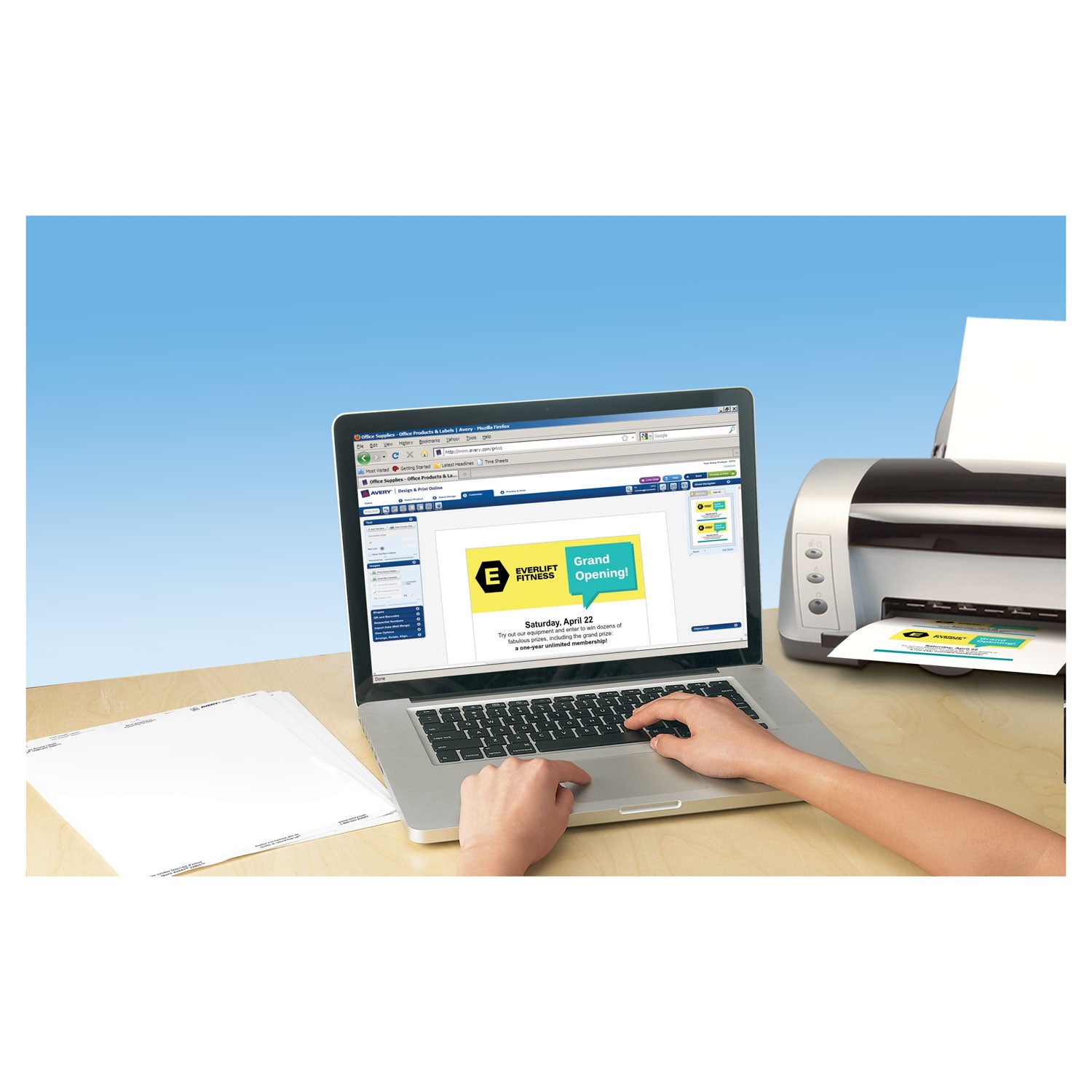 Avery® Printable Postcards, Inkjet, 80 lb, 4 x 6, Matte White, 100 Cards, 2 Cards/Sheet, 50 Sheets/Box