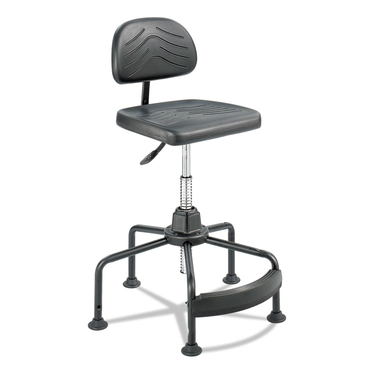 Safco® Task Master Economy Industrial Chair, Supports Up To 250 Lb, 17" To 35" Seat Height, Black