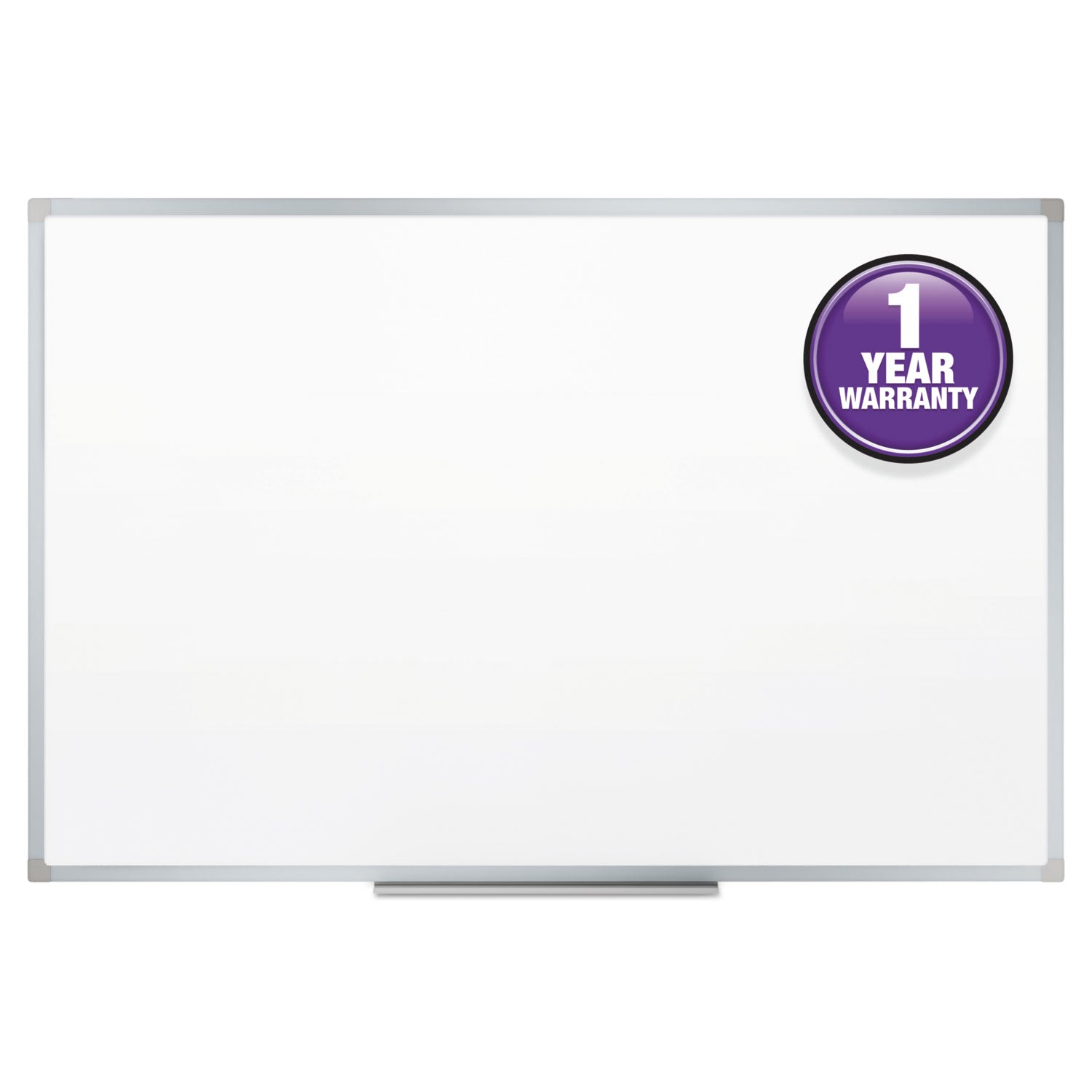 Mead® Dry Erase Board with Aluminum Frame, 36" x 24", White Surface, Satin Aluminum Frame