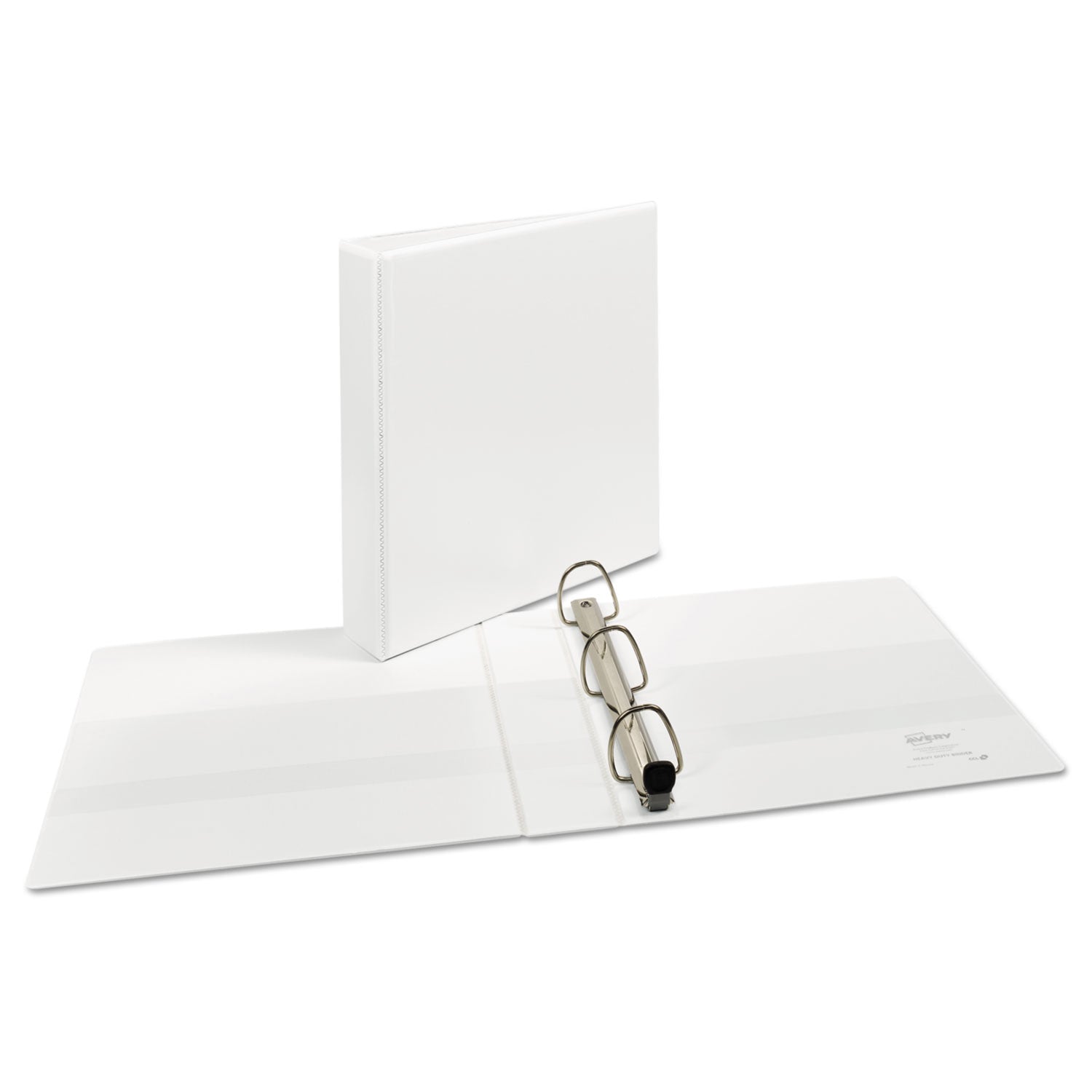 Avery® Heavy-Duty View Binder With Durahinge And One Touch Ezd Rings, 3 Rings, 1.5" Capacity, 11 X 8.5, White
