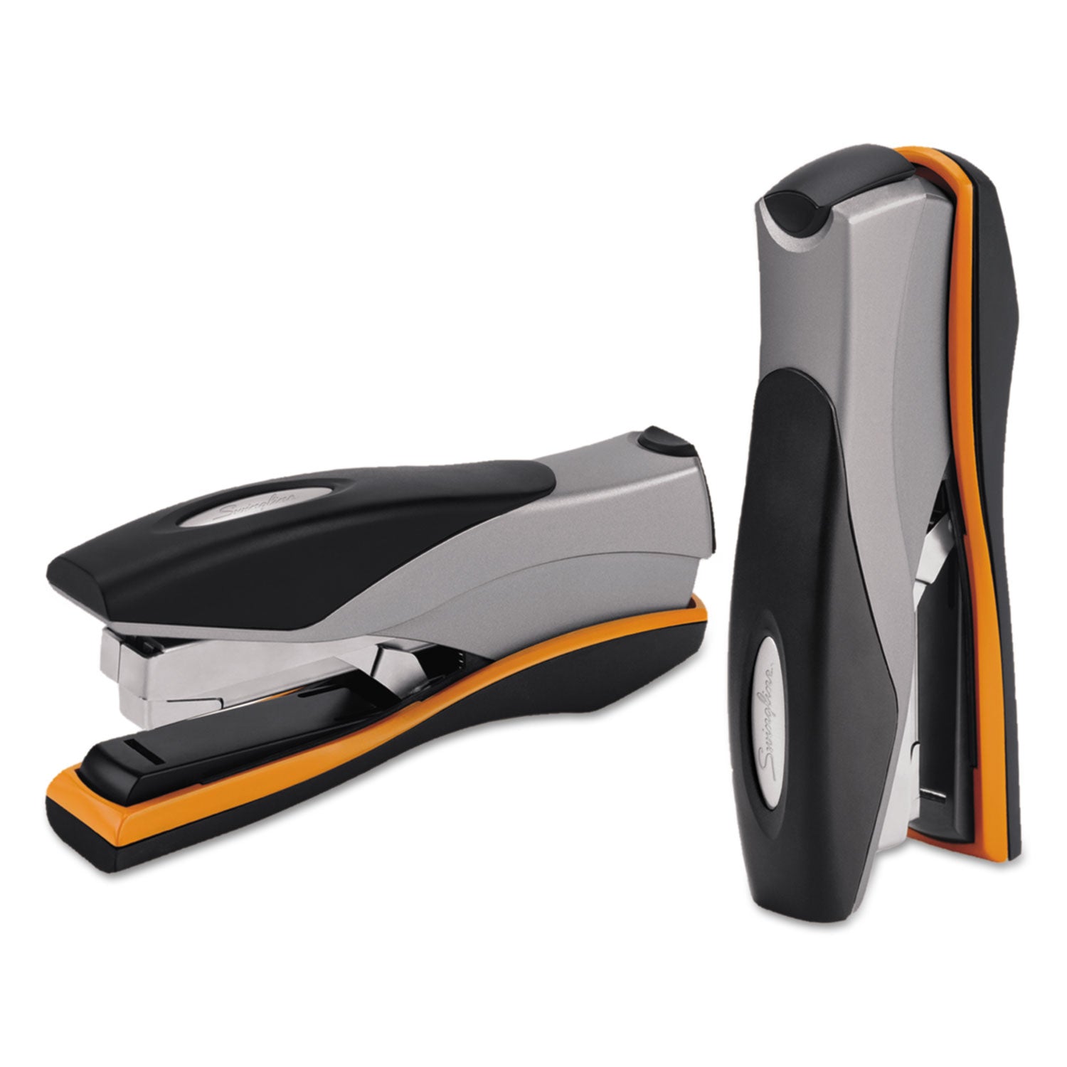 Swingline® Optima 40 Desktop Stapler, 40-Sheet Capacity, Silver/black/orange