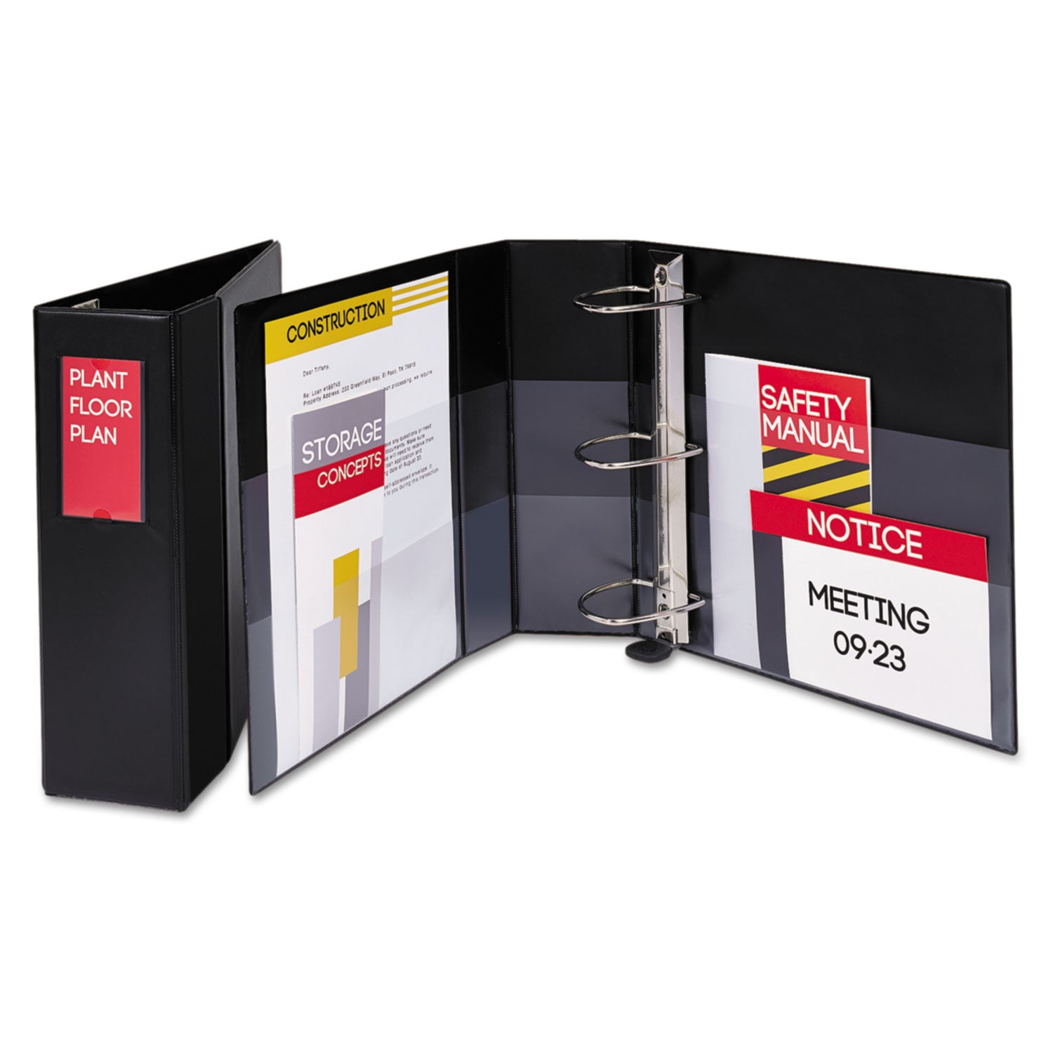Avery® Heavy-Duty Non-View Binder With Durahinge, Three Locking One Touch Ezd Rings And Spine Label, 4" Capacity, 11 X 8.5, Black