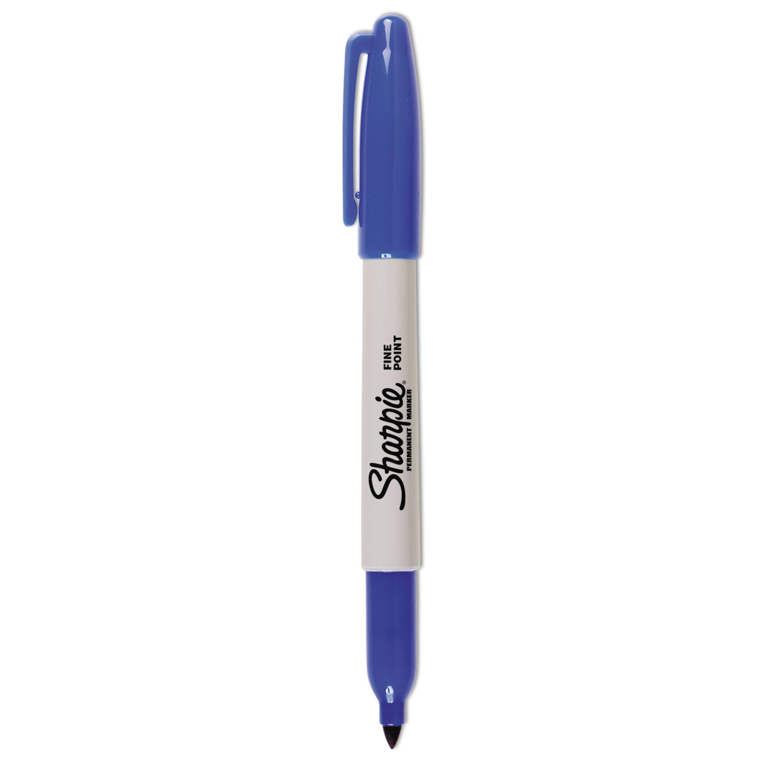Sharpie® Fine Tip Permanent Marker, Fine Bullet Tip, Blue, Dozen
