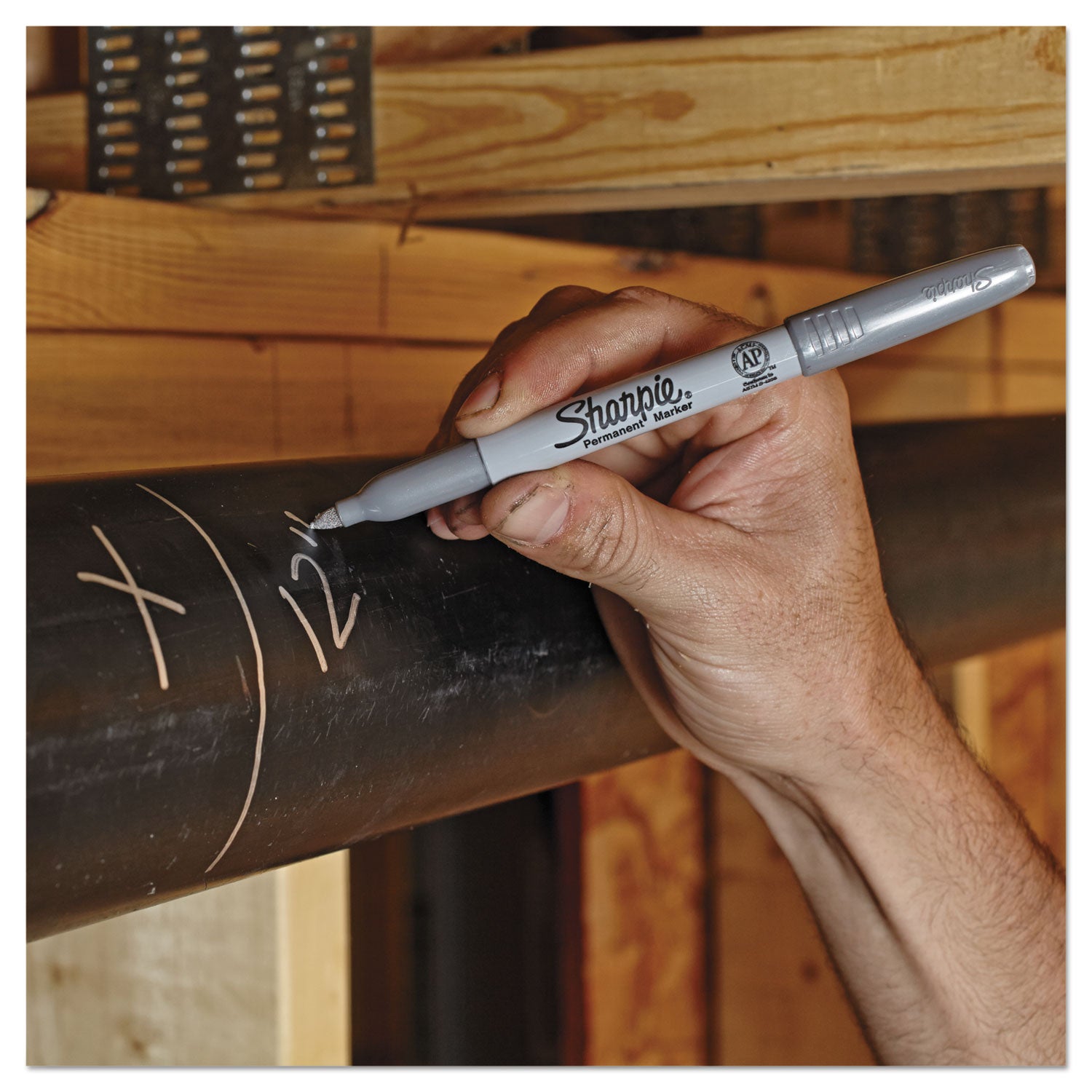 Sharpie® Metallic Fine Point Permanent Marker Value Pack, Fine Bullet Tip, Metallic Silver, 36/pack