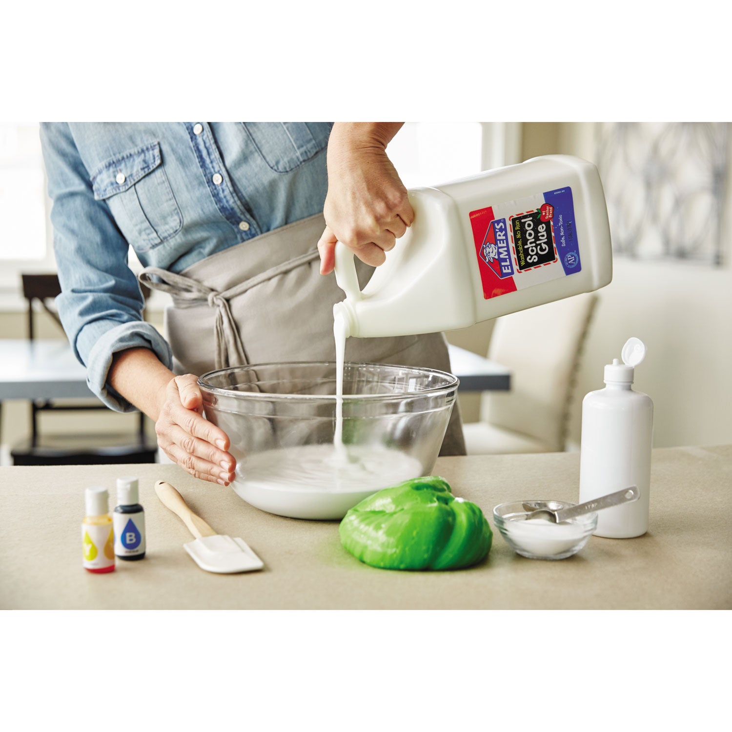 Elmer's® Washable School Glue, 1 Gal, Dries Clear