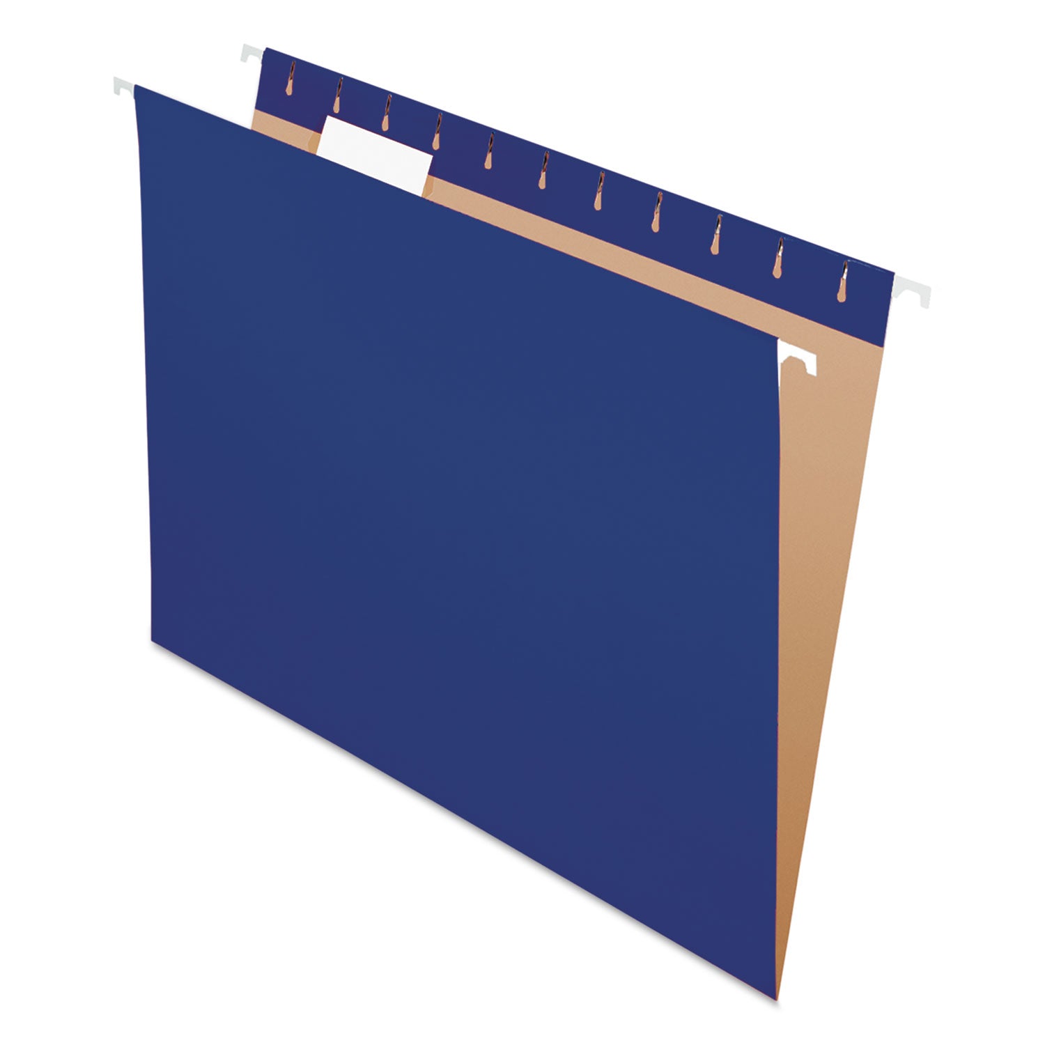 Colored Hanging Folders, Letter Size, 1/5-Cut Tabs, Navy, 25/Box