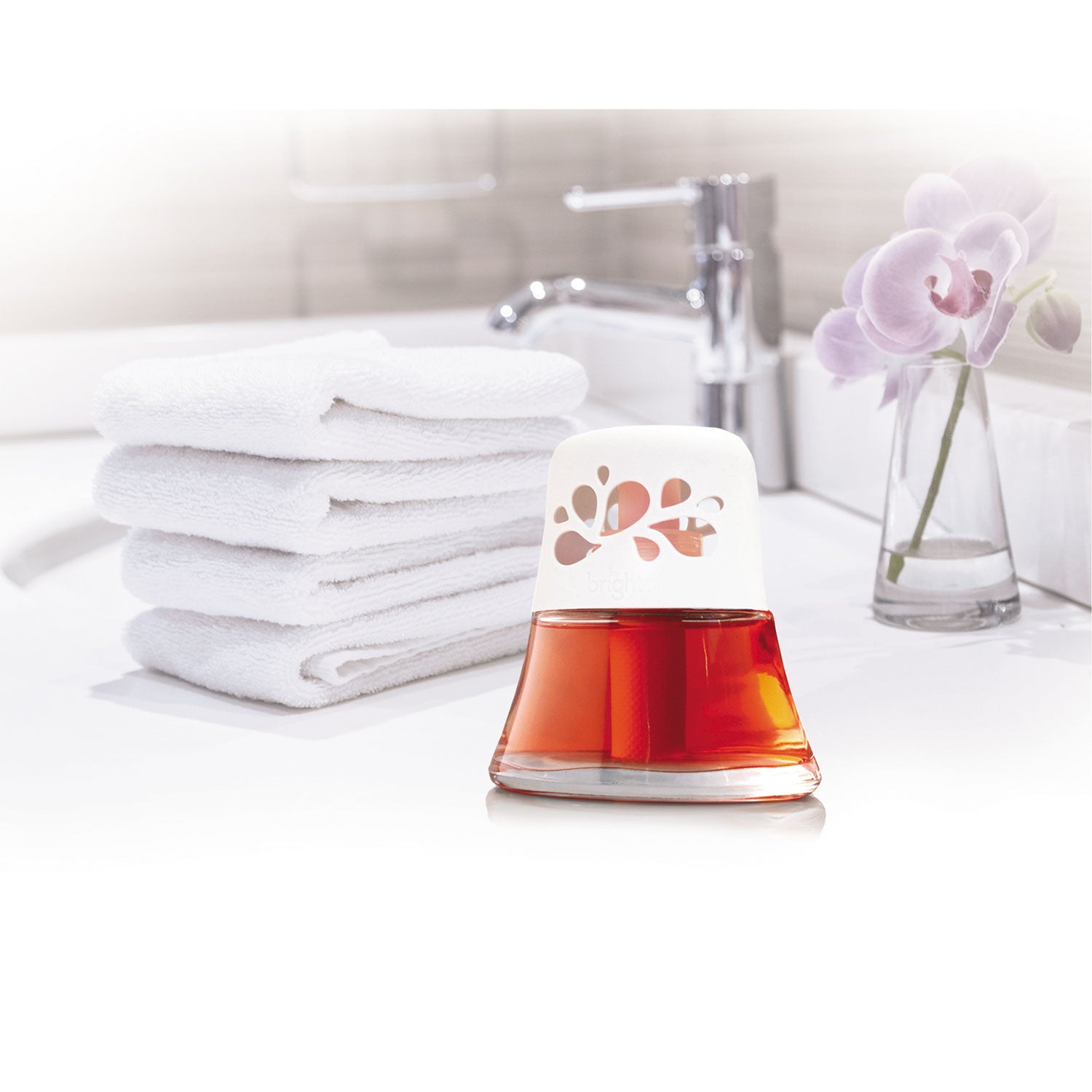 BRIGHT Air® Scented Oil Air Freshener, Hawaiian Blossoms And Papaya, Orange, 2.5 Oz, 6/carton