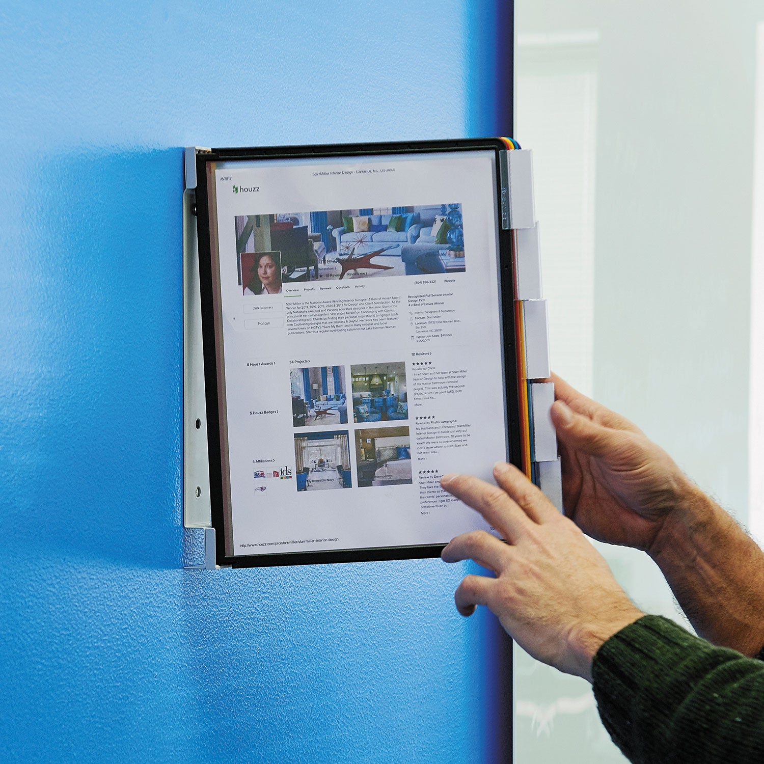 Durable® Vario Wall Reference System, 5 Panels, Letter, Asst. Borders And Panels