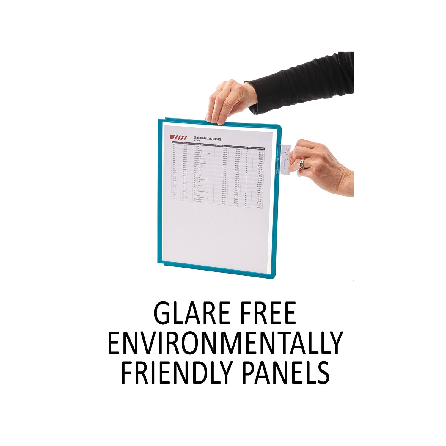 Durable® Vario Wall Reference System, 5 Panels, Letter, Asst. Borders And Panels