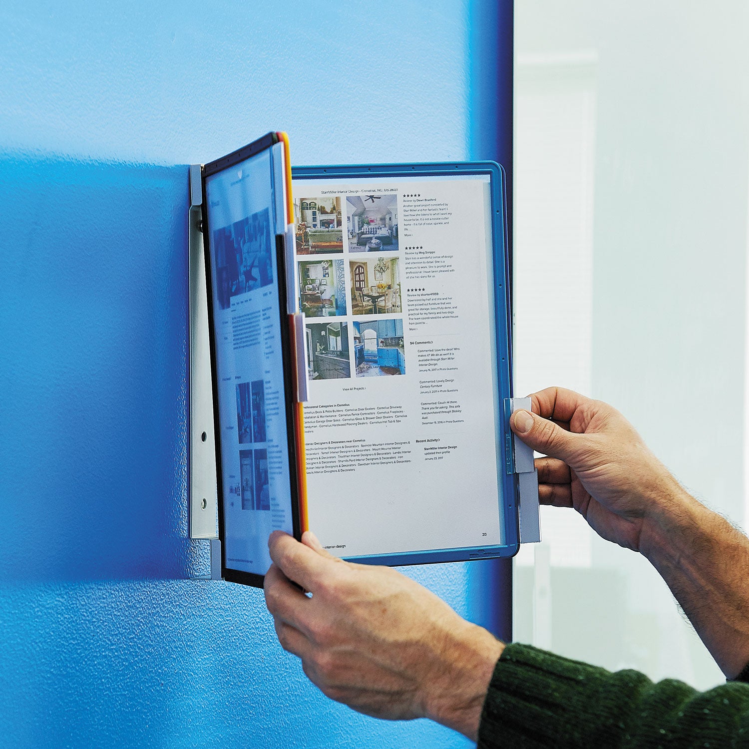 Durable® Vario Wall Reference System, 5 Panels, Letter, Asst. Borders And Panels