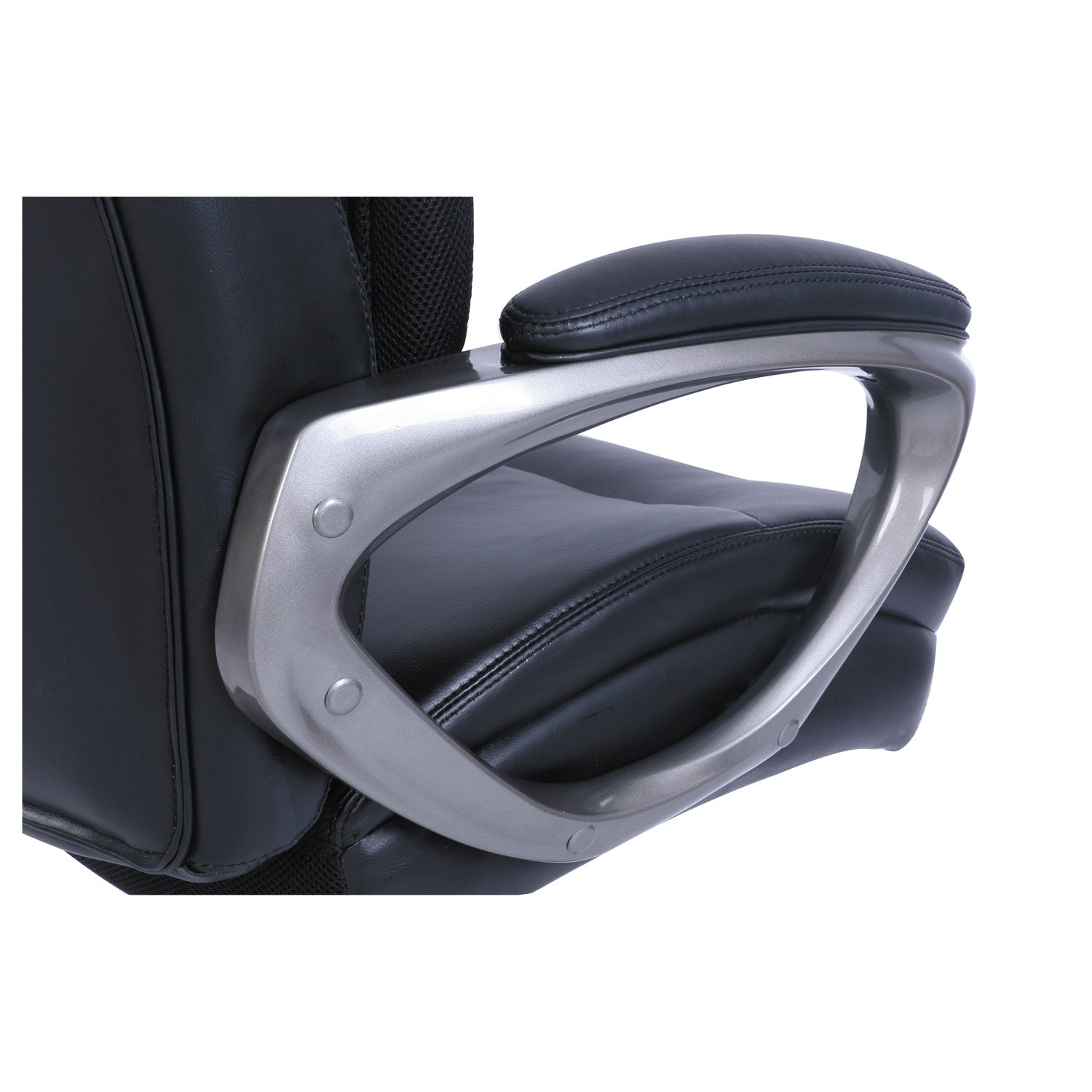 SertaPedic® Cosset Big And Tall Executive Chair, Supports Up To 400 Lb, 19" To 22" Seat Height, Black Seat/back, Slate Base