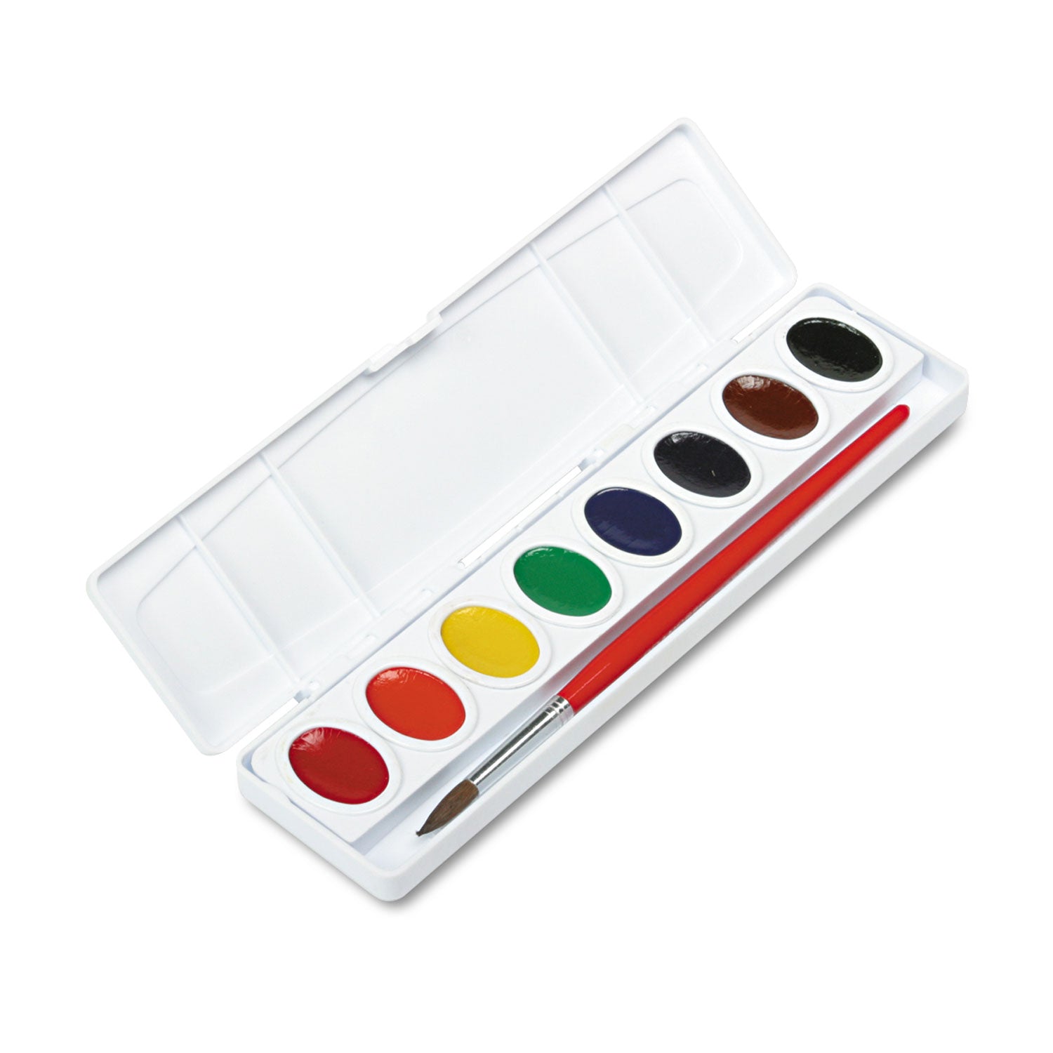 Professional Watercolors, 8 Assorted Colors, Oval Pan Palette Tray