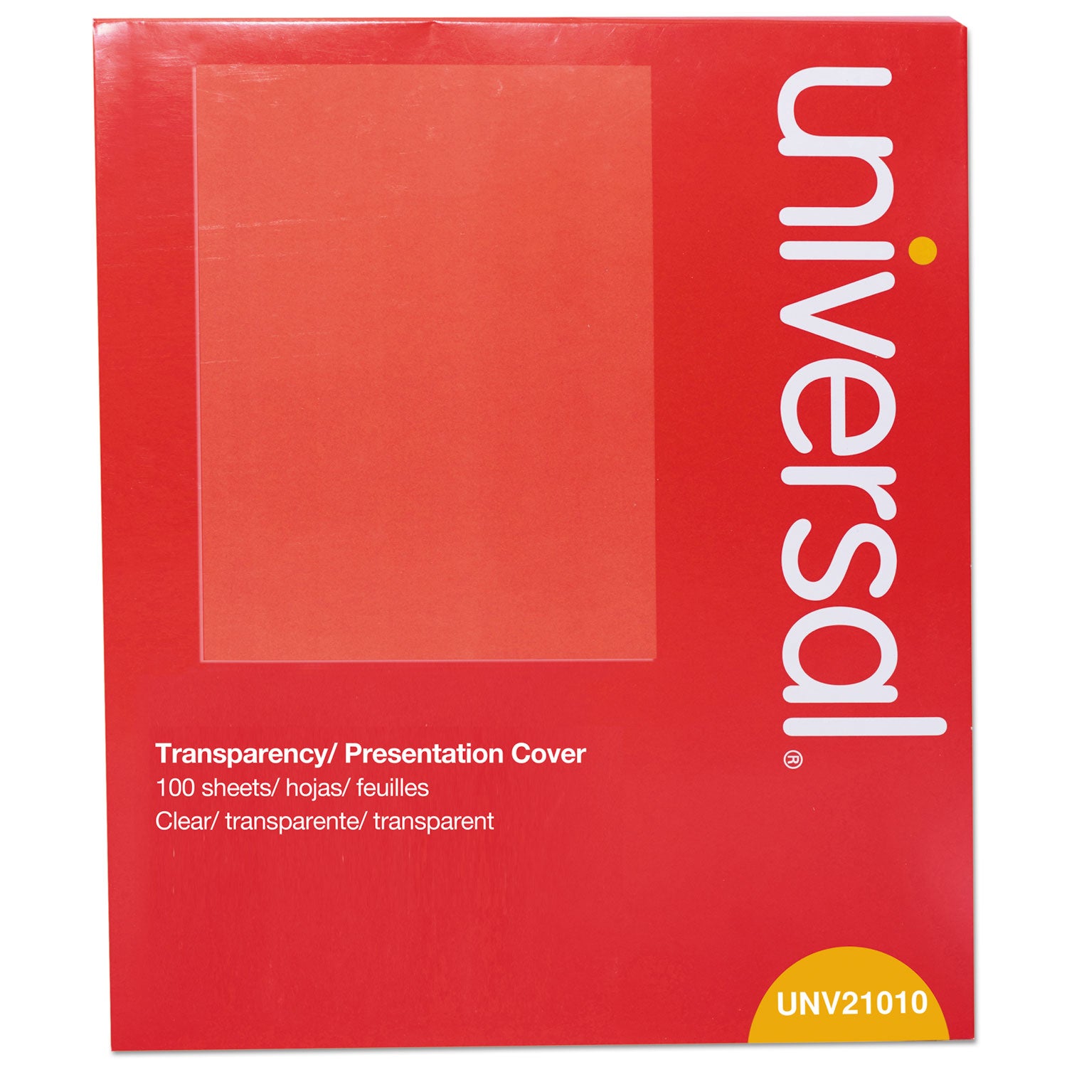 Universal® Black And White Laser Printer Transparency Film, 8.5 X 11, 100/pack