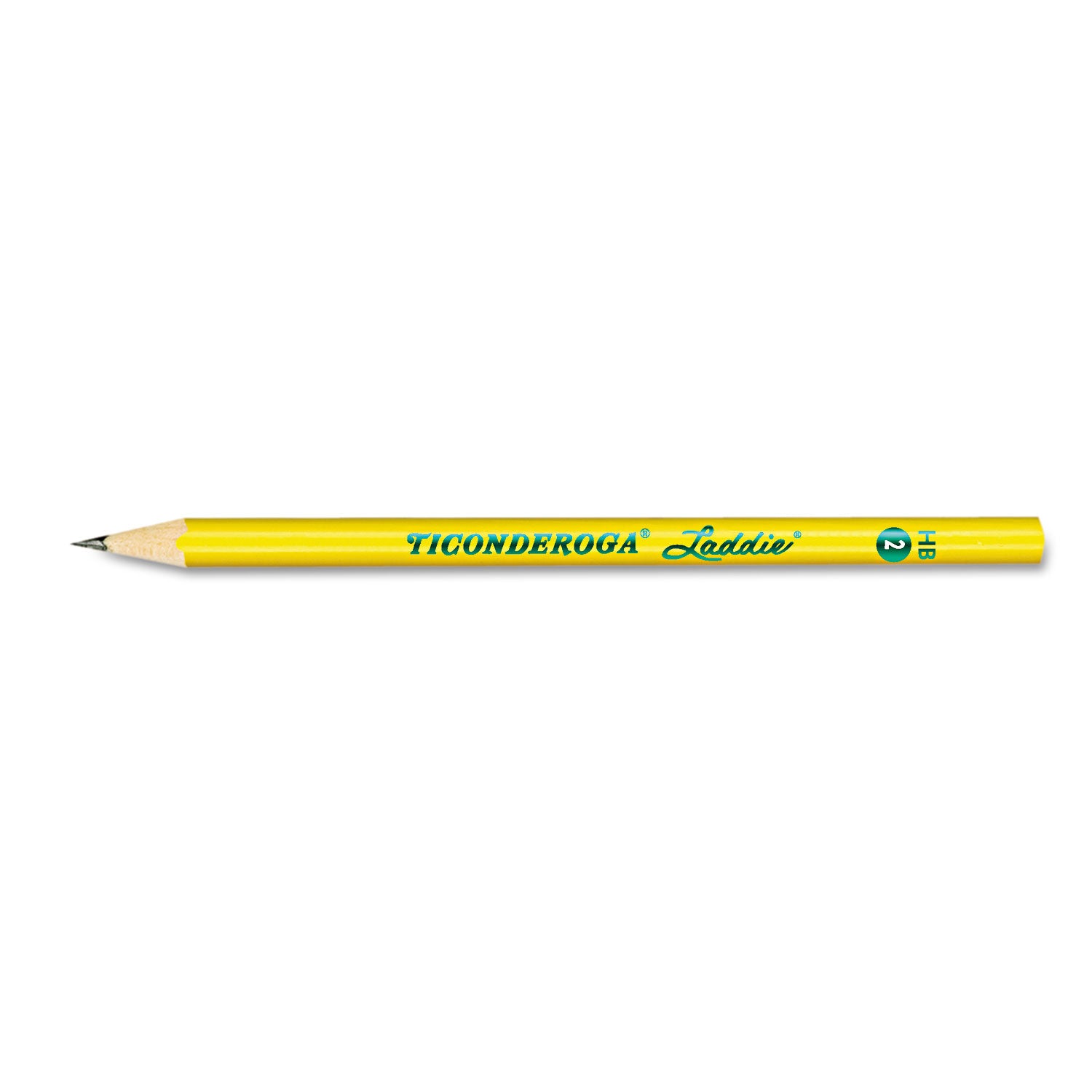 Ticonderoga Laddie Woodcase Pencil, HB (#2), Black Lead, Yellow Barrel, Dozen