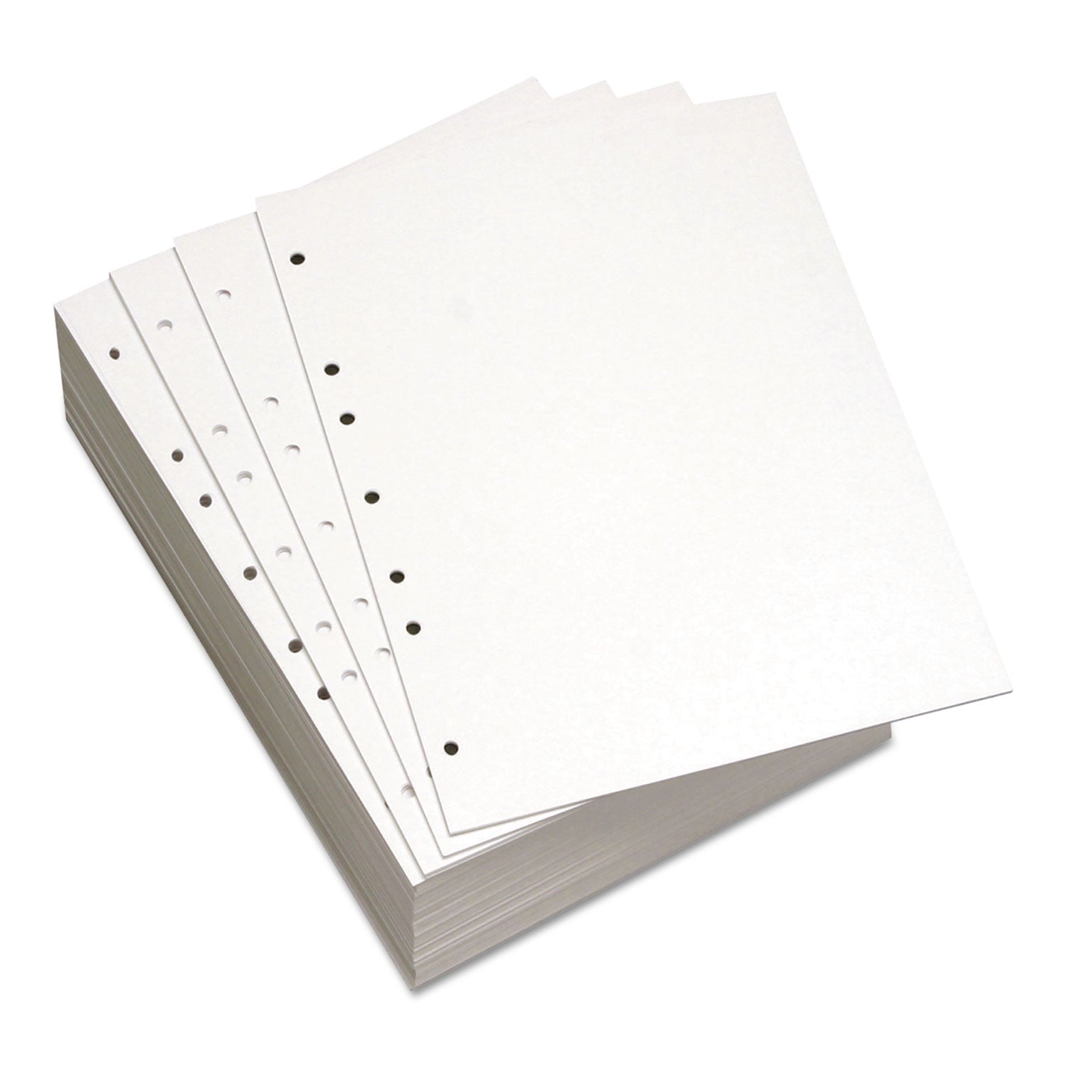Lettermark™ Custom Cut-Sheet Copy Paper, 92 Bright, 7-Hole Side Punched, 20 lb Bond Weight, 8.5 x 11, White, 500/Ream