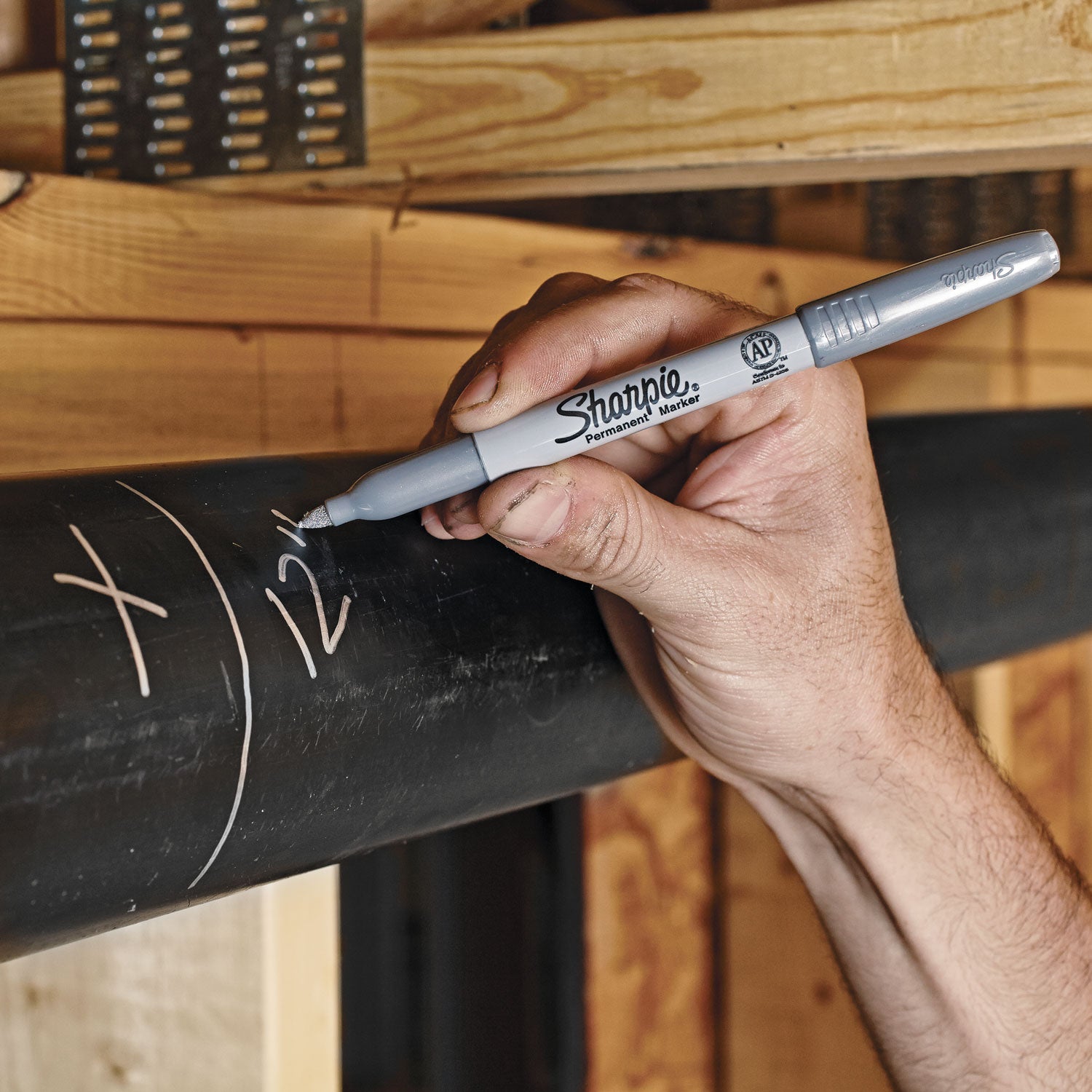 Sharpie® Metallic Fine Point Permanent Markers, Fine Bullet Tip, Gold-Silver-Bronze, 6/pack