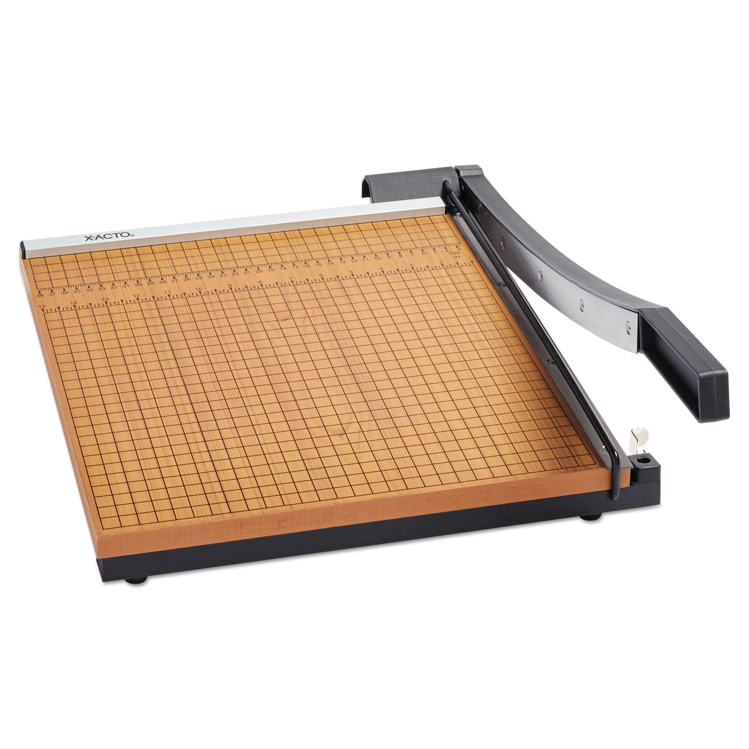 X-ACTO® Square Commercial Grade Wood Base Guillotine Trimmer, 15 Sheets, 15" Cut Length, 15 X 15