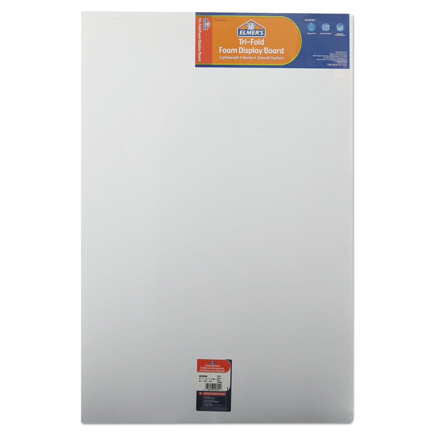 Fome-Cor® Pro Premium Foam Display Board, CFC-Free Polystyrene, 24 x 36, White Surface and Core, 12/Carton