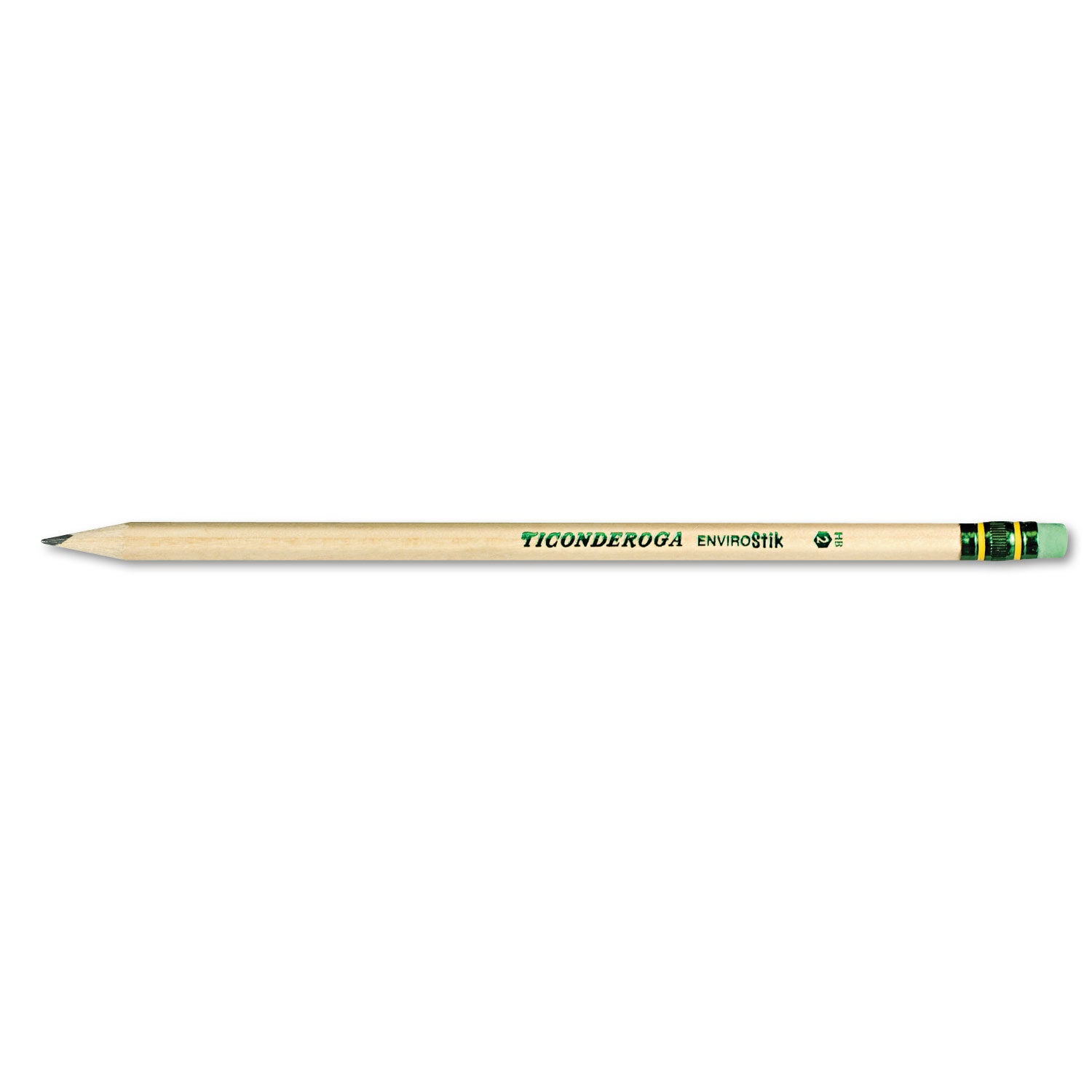 EnviroStiks Pencil, HB (#2), Black Lead, Natural Woodgrain Barrel, Dozen