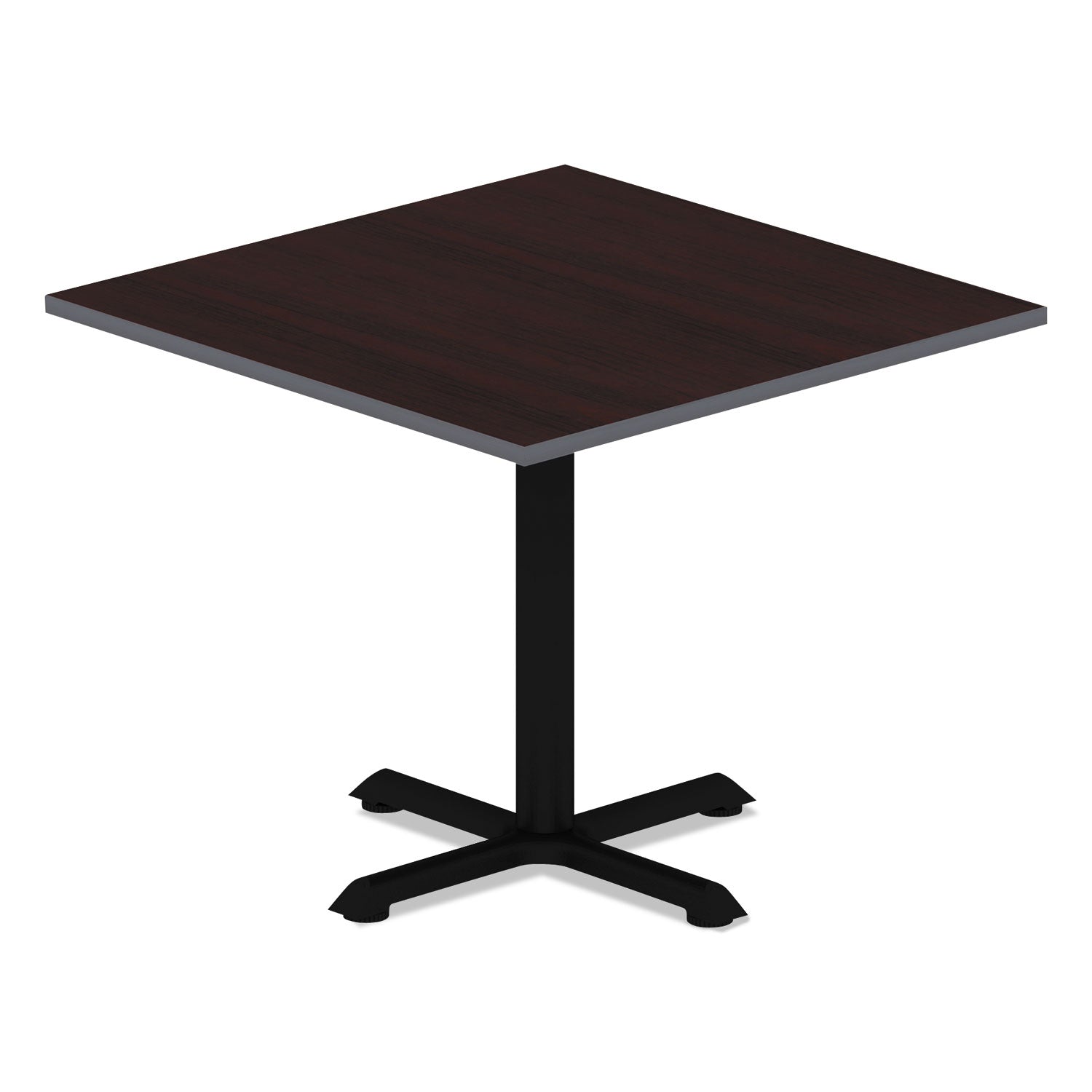 Alera® Reversible Laminate Table Top, Square, 35.38w X 35.38d, Medium Cherry/mahogany