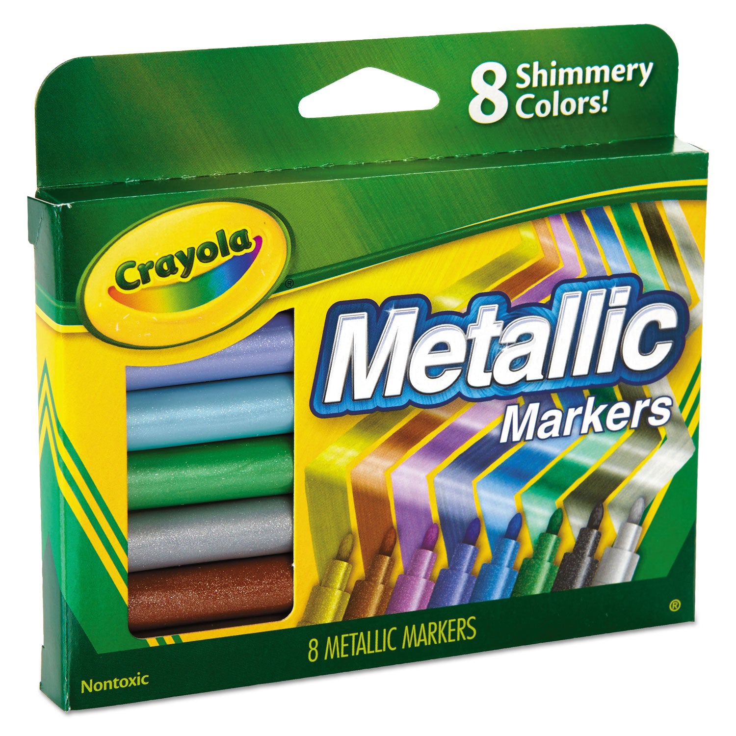Crayola® Metallic Markers, Medium Bullet Tip, Assorted Colors, 8/set