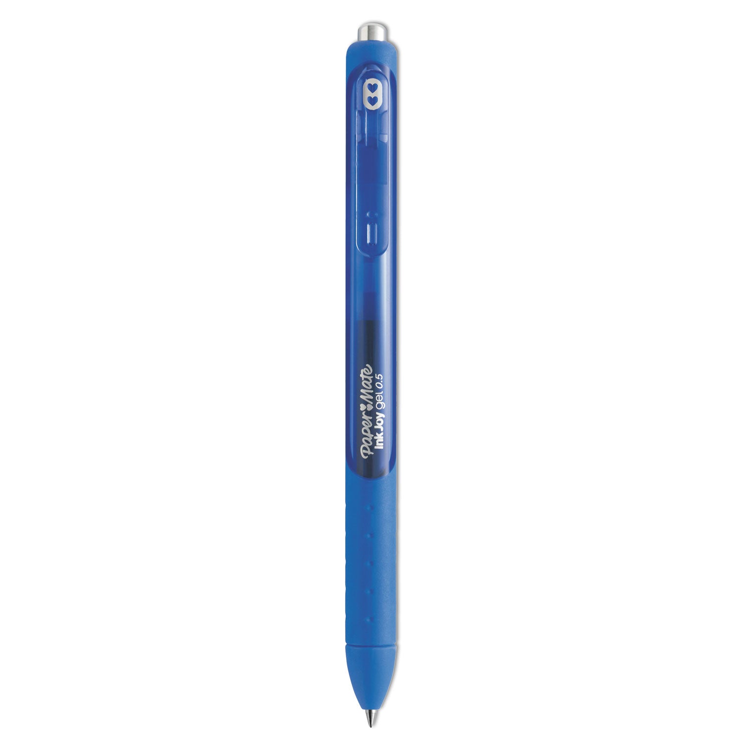 InkJoy Gel Pen, Retractable, Fine 0.5 mm, Blue Ink, Blue Barrel, Dozen