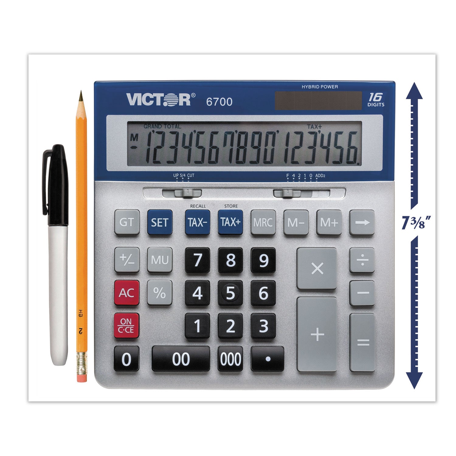 Victor® 6700 Large Desktop Calculator, 16-Digit Lcd